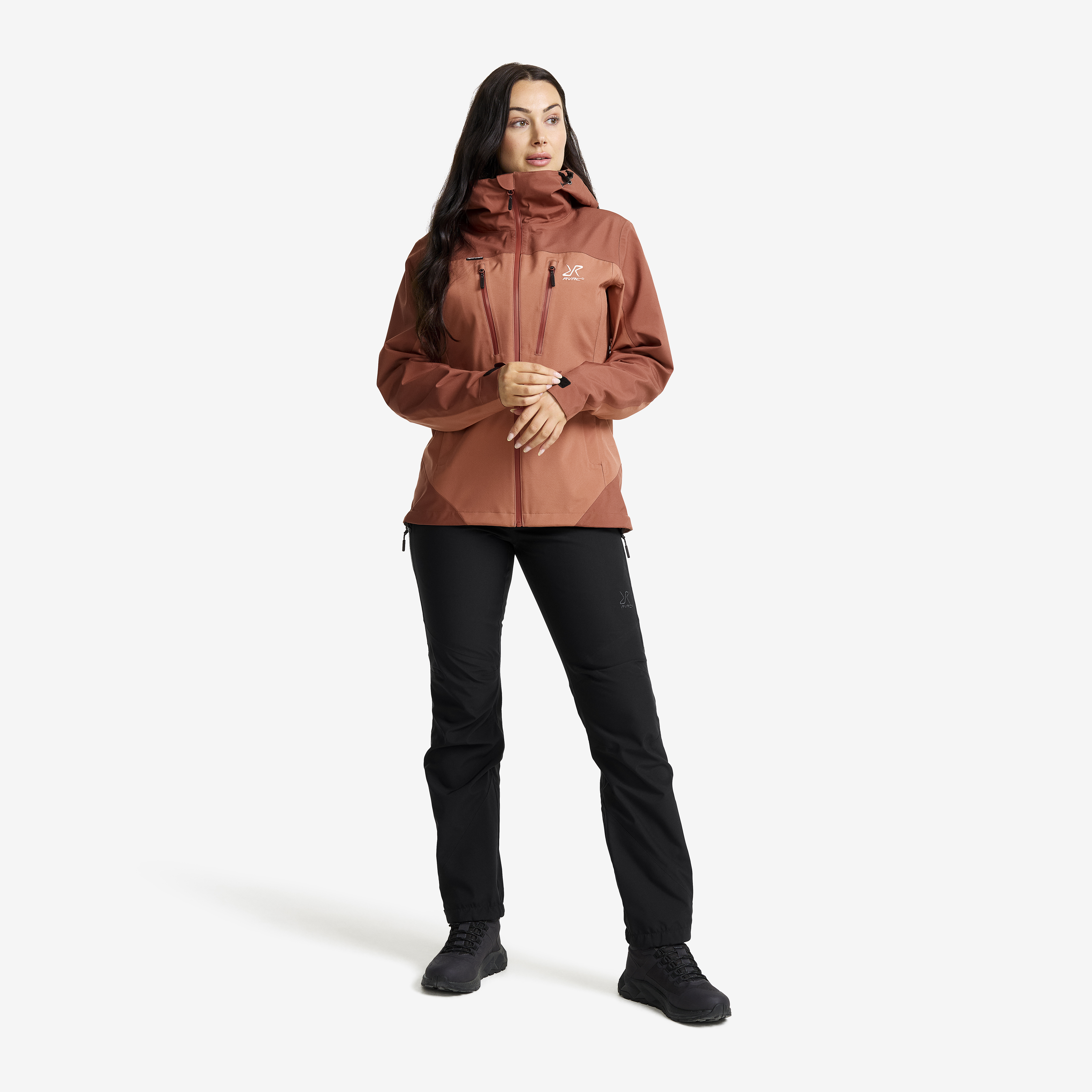 RevolutionRace Silence Proshell 3L Jacket, Damesjas, Geventileerde en Waterdichte Jas voor Wandelen en Andere Buitenactiviteiten, Black/Anthracite 3.0, M