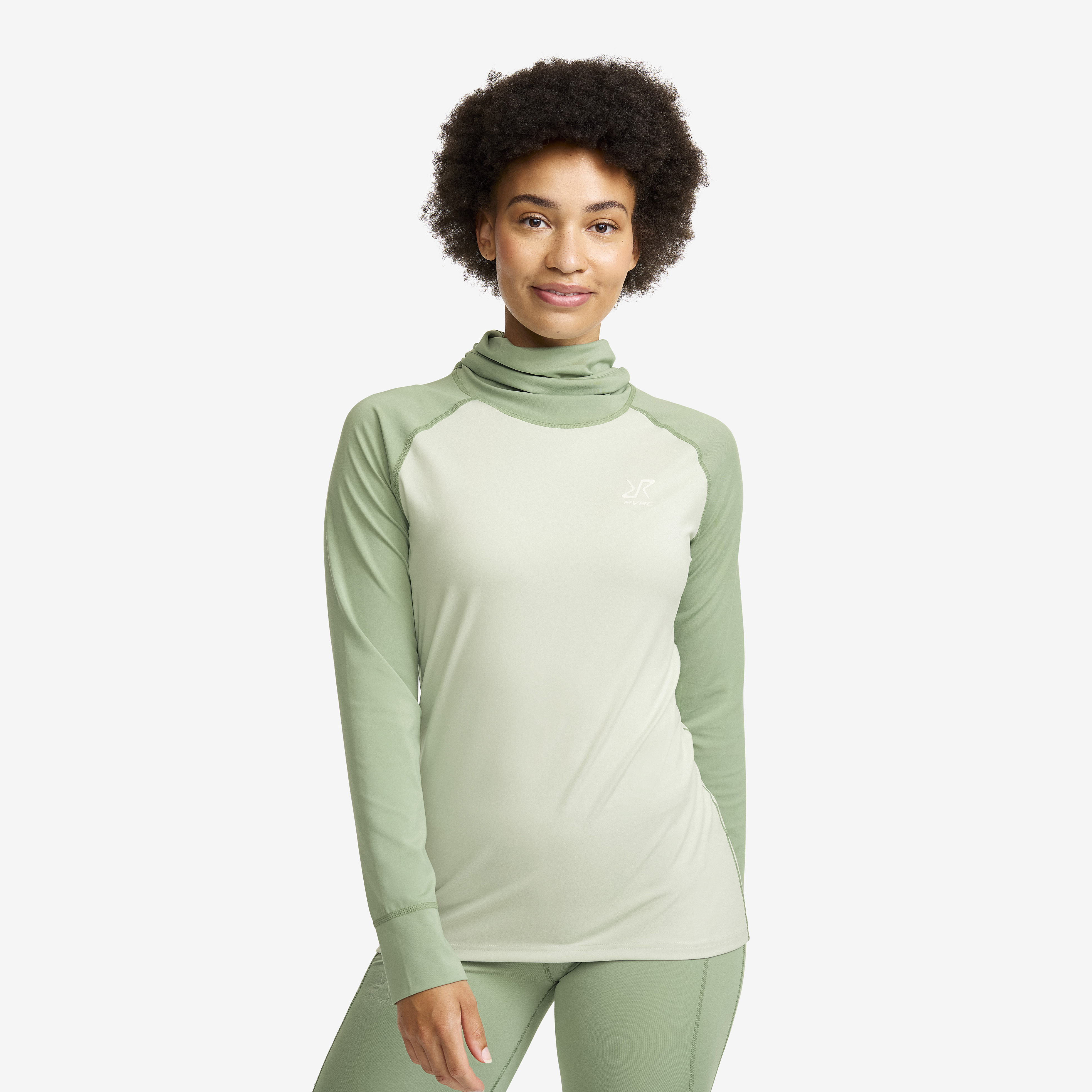 Uphill Balaclava Top Naiset Mercury/Iceberg Green Koko:L – Vaatteet > Paidat