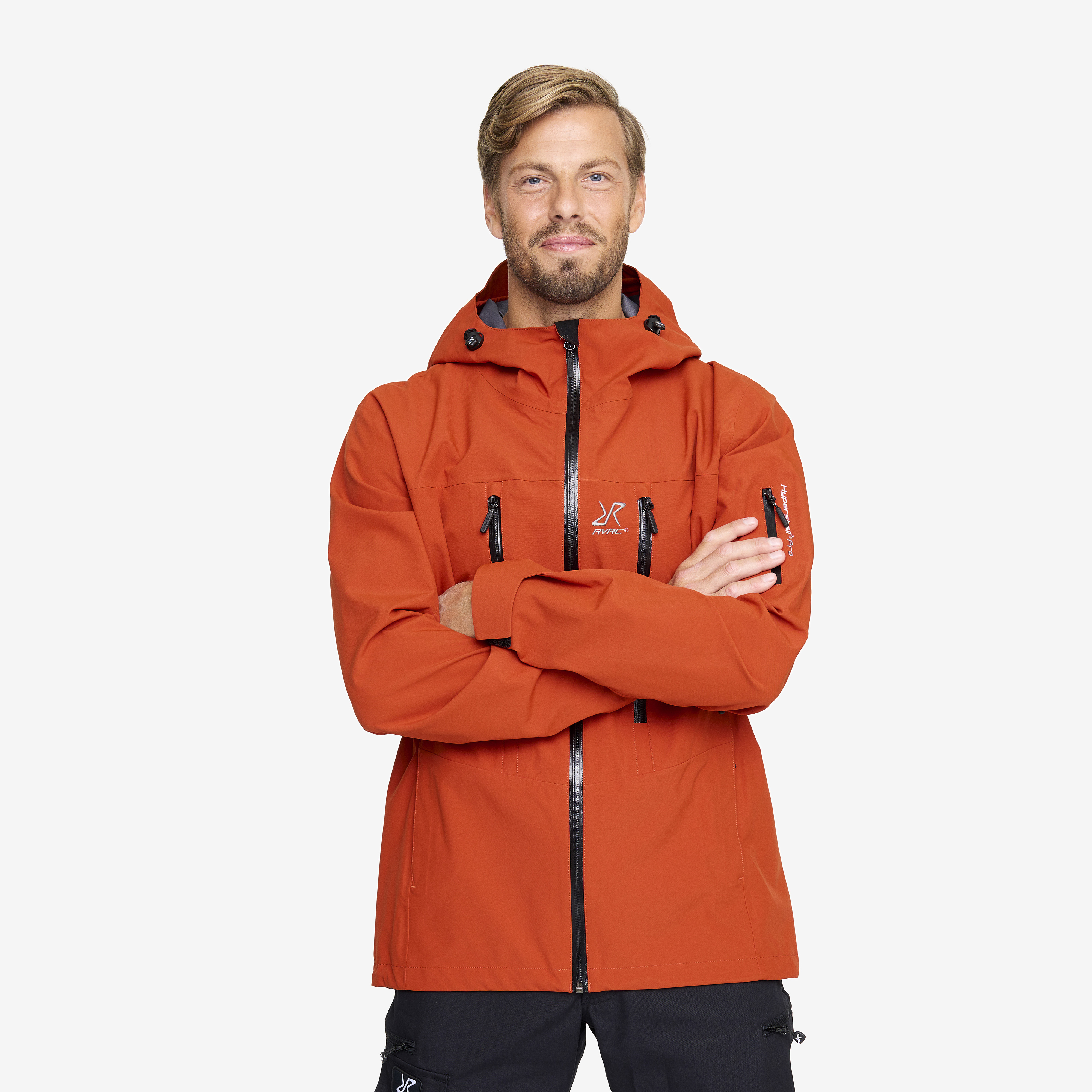 Whisper waterproof jacket for men in orange