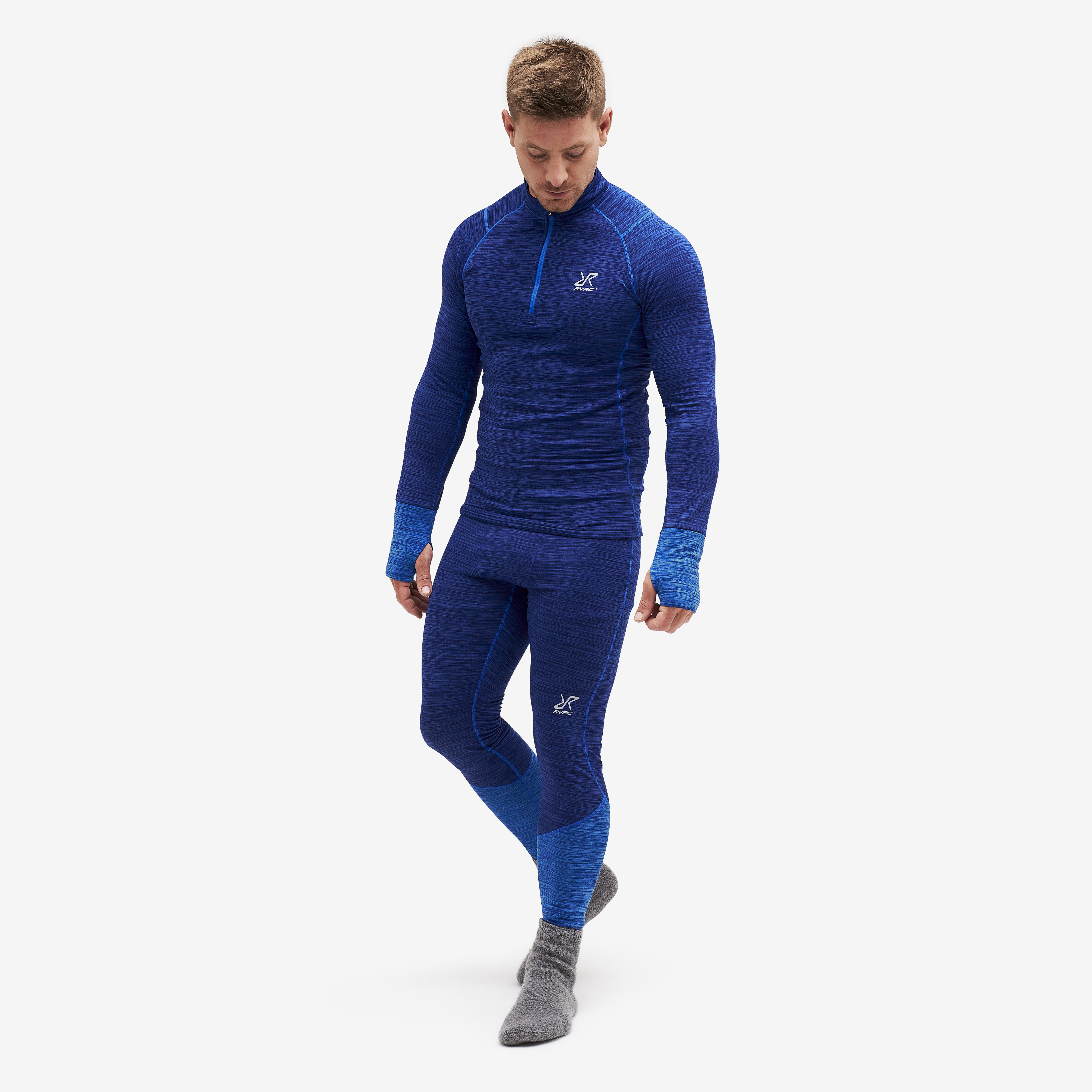 Hiball Waffle Base Layer Set Blue Lagoon Męskie,