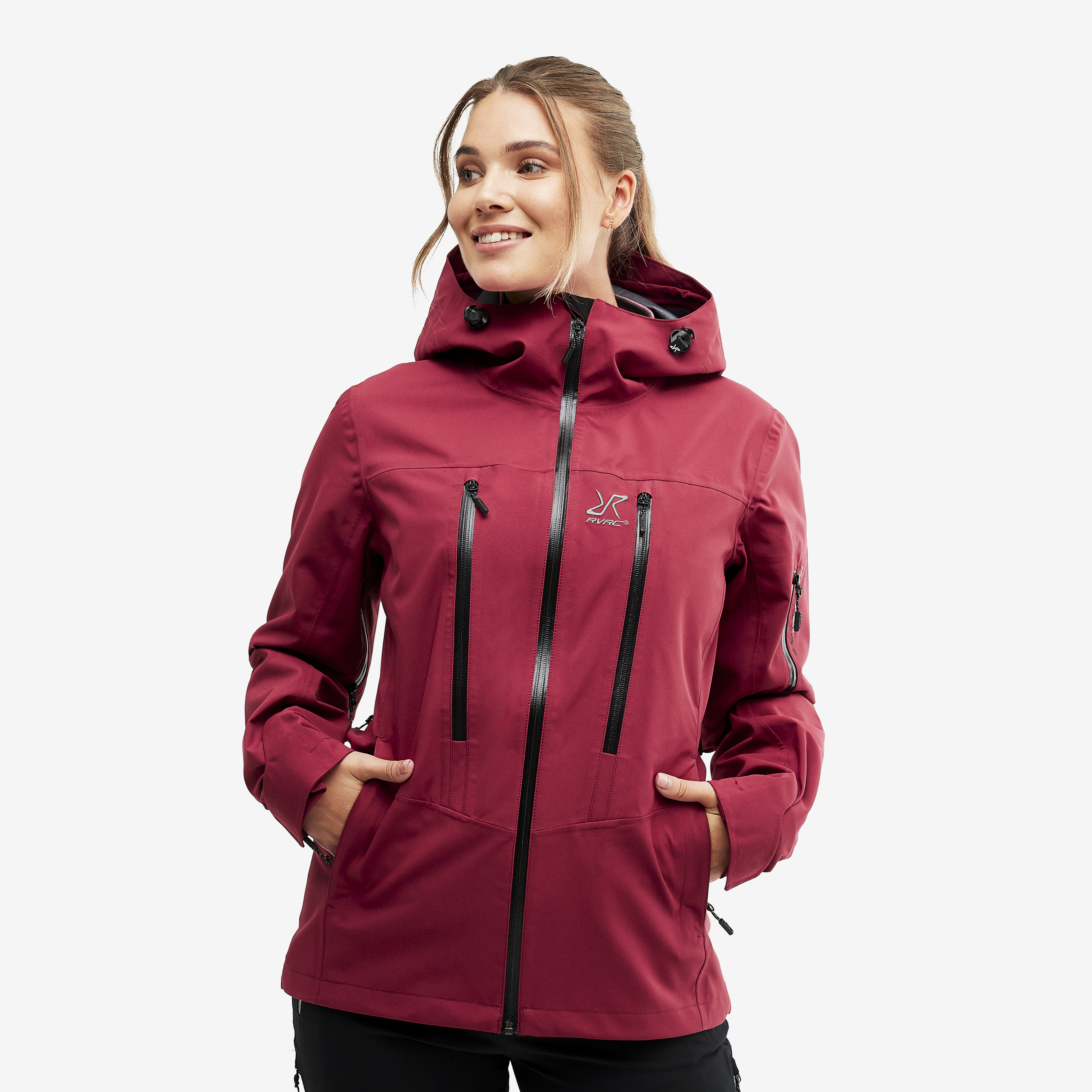 Whisper waterproof jacket for women in red