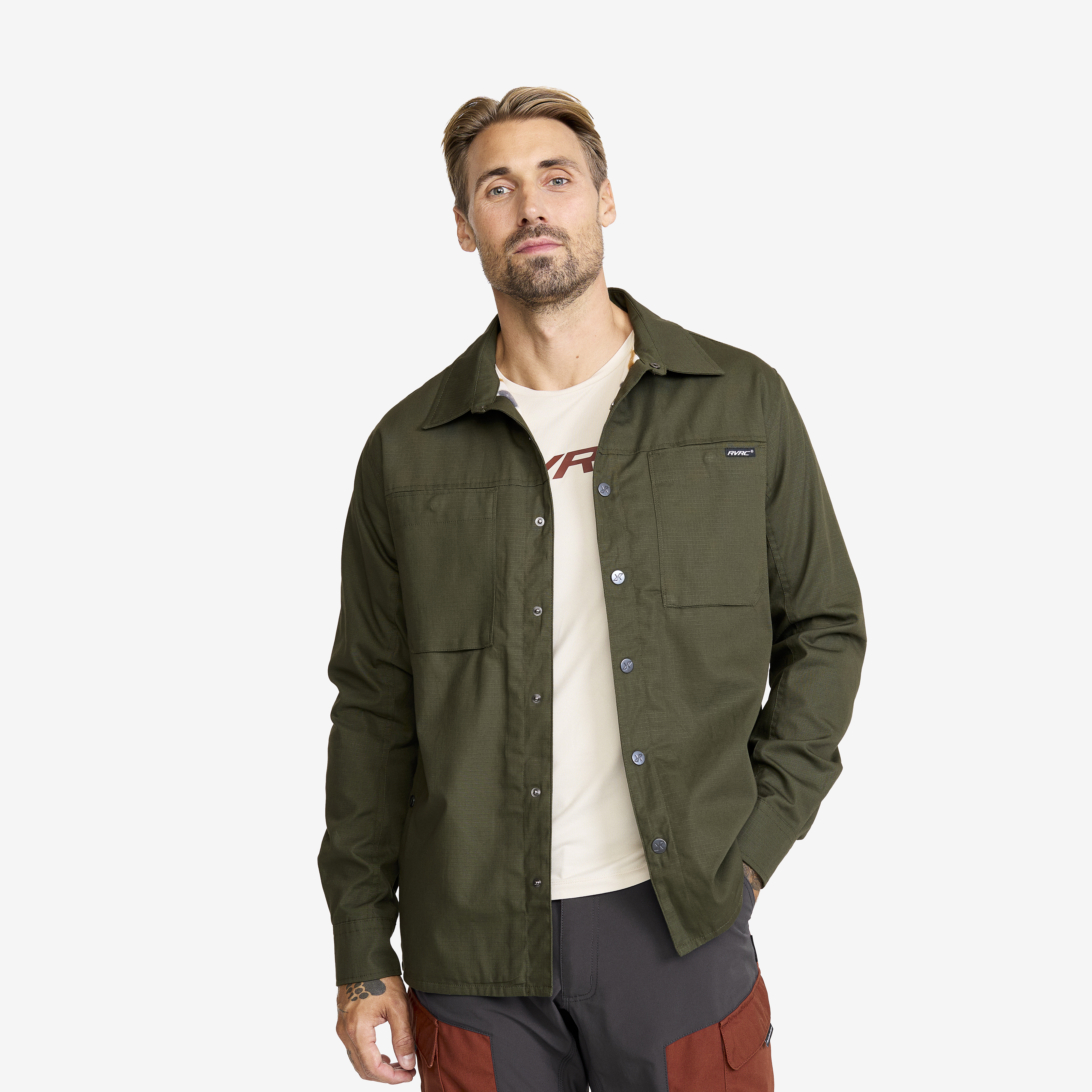 Outback Fleece Lined Overshirt Herre Deep Depths, Størrelse:3XL - Herre > Overdele > Skjorter