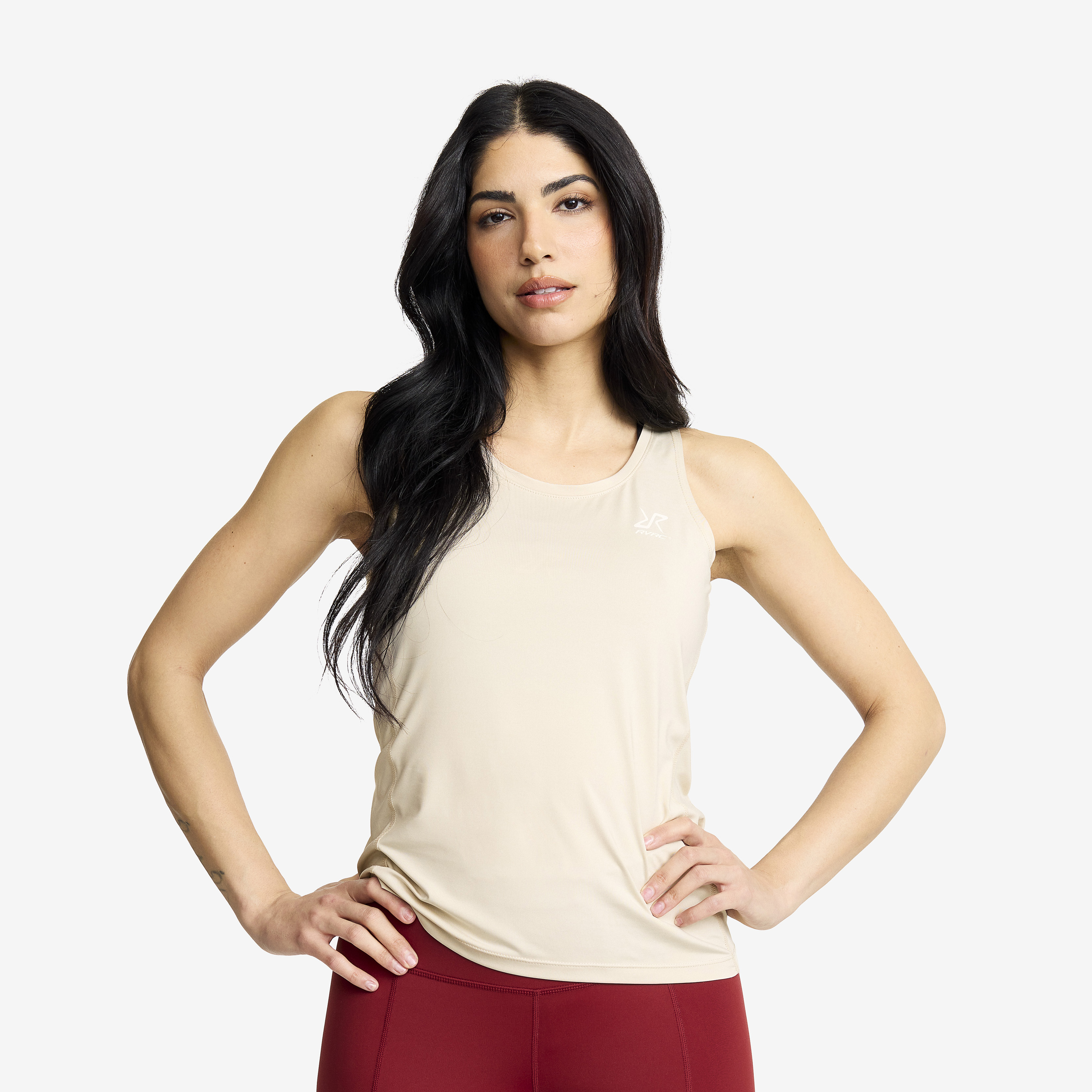 Stride Active Tank Top Oatmeal Dame