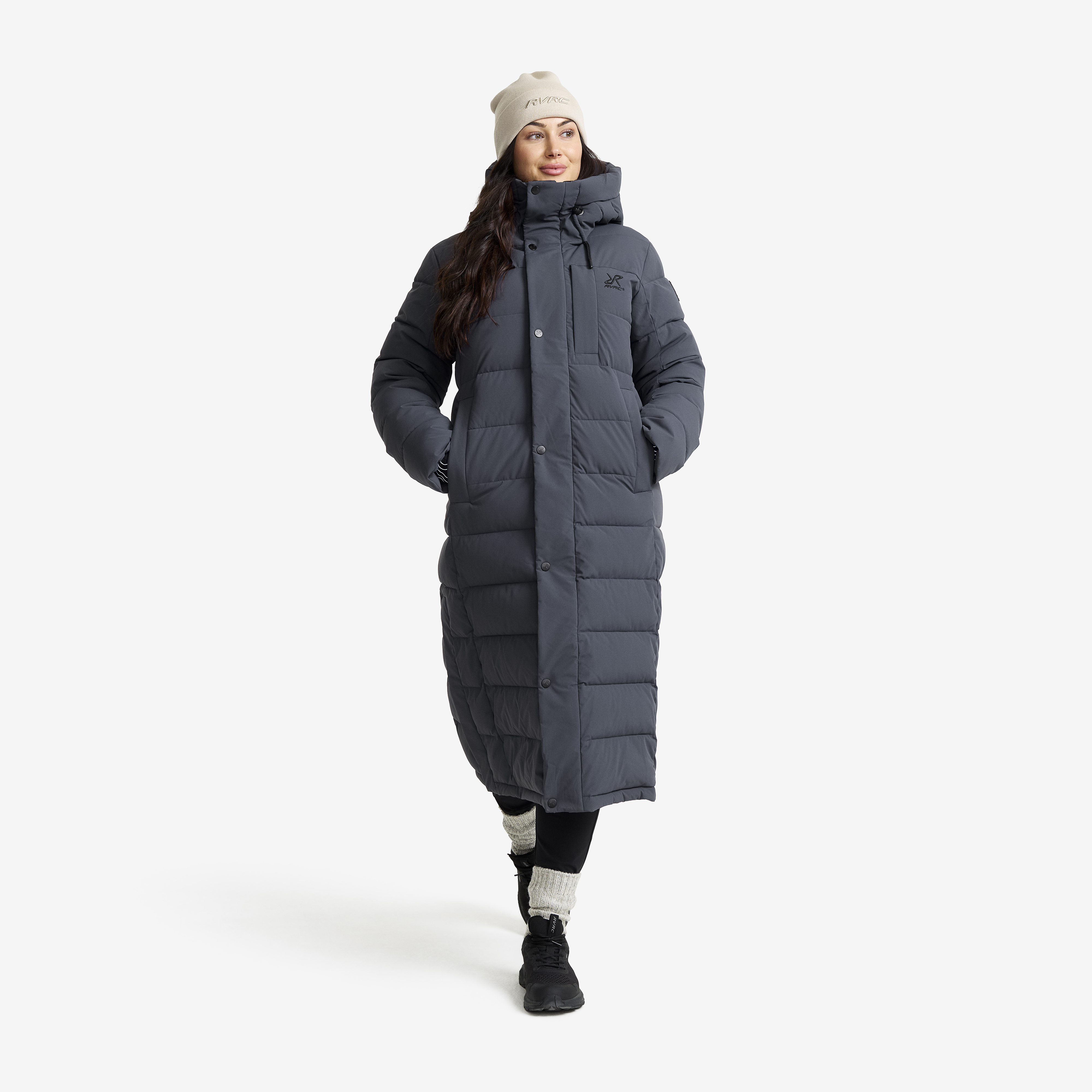 Scenic Insulated Long Parka Dame India Ink, Størrelse:L - Vinterjakker