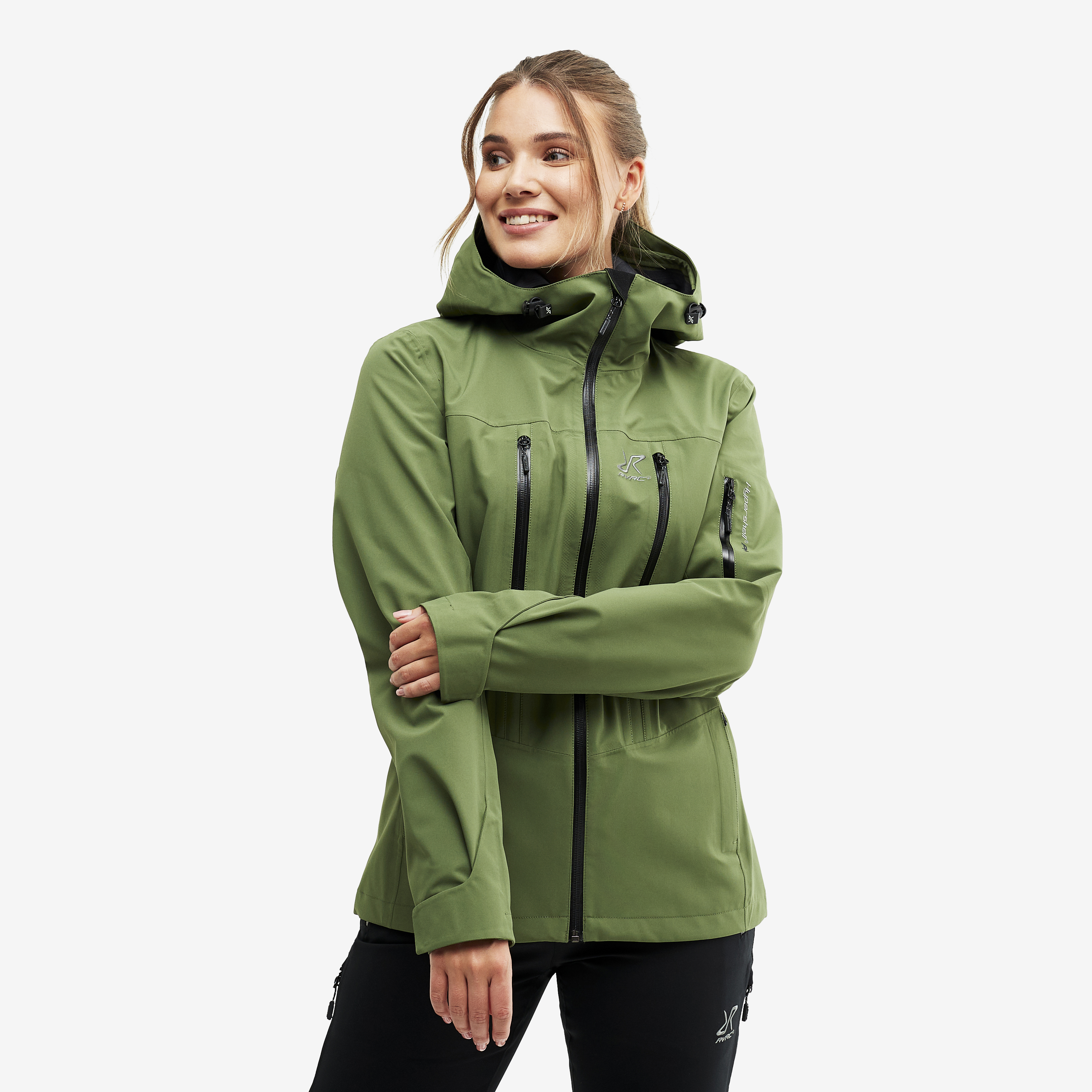 Whisper rain jacket for women in green