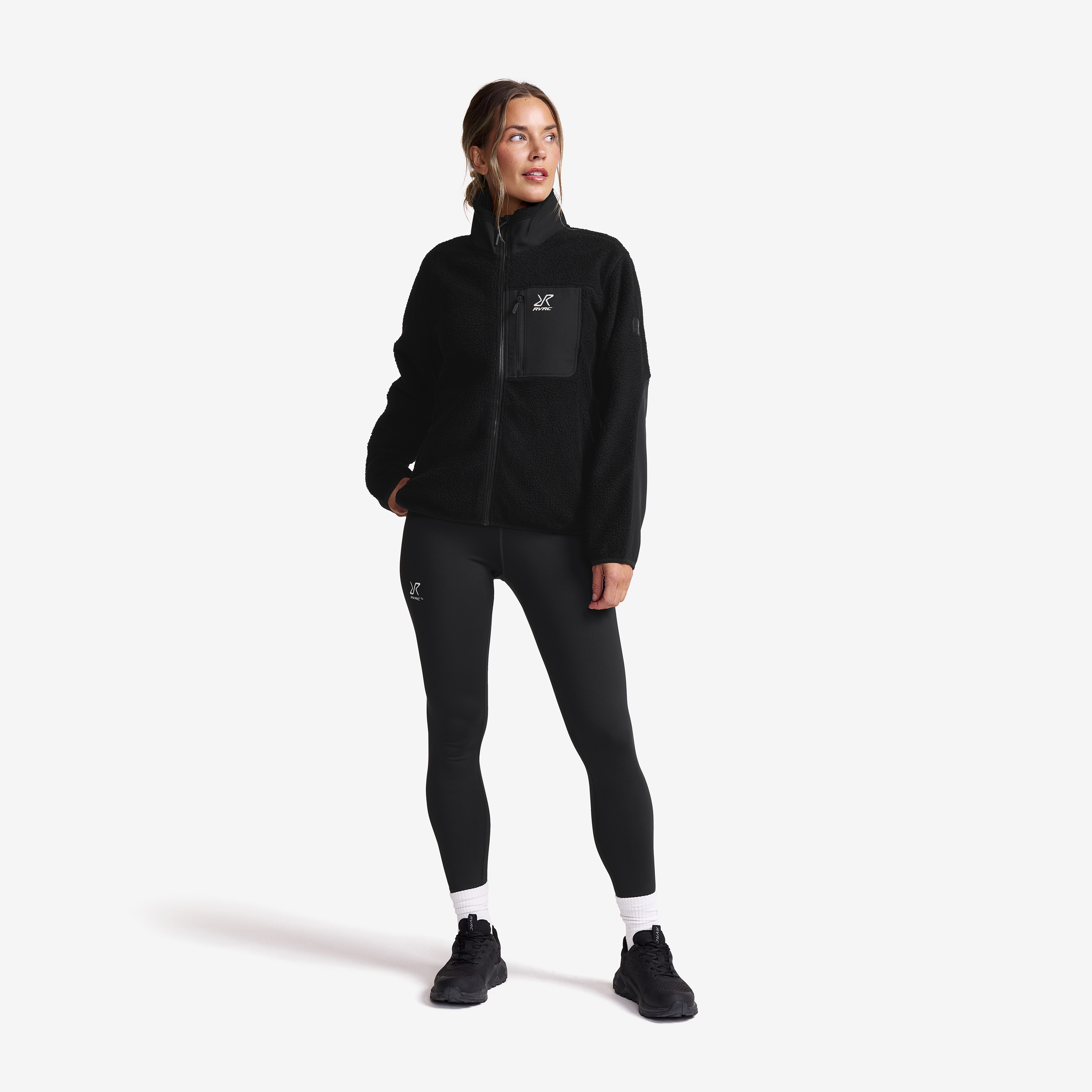 High Pile Fleece Jacket Women Black | RevolutionRace