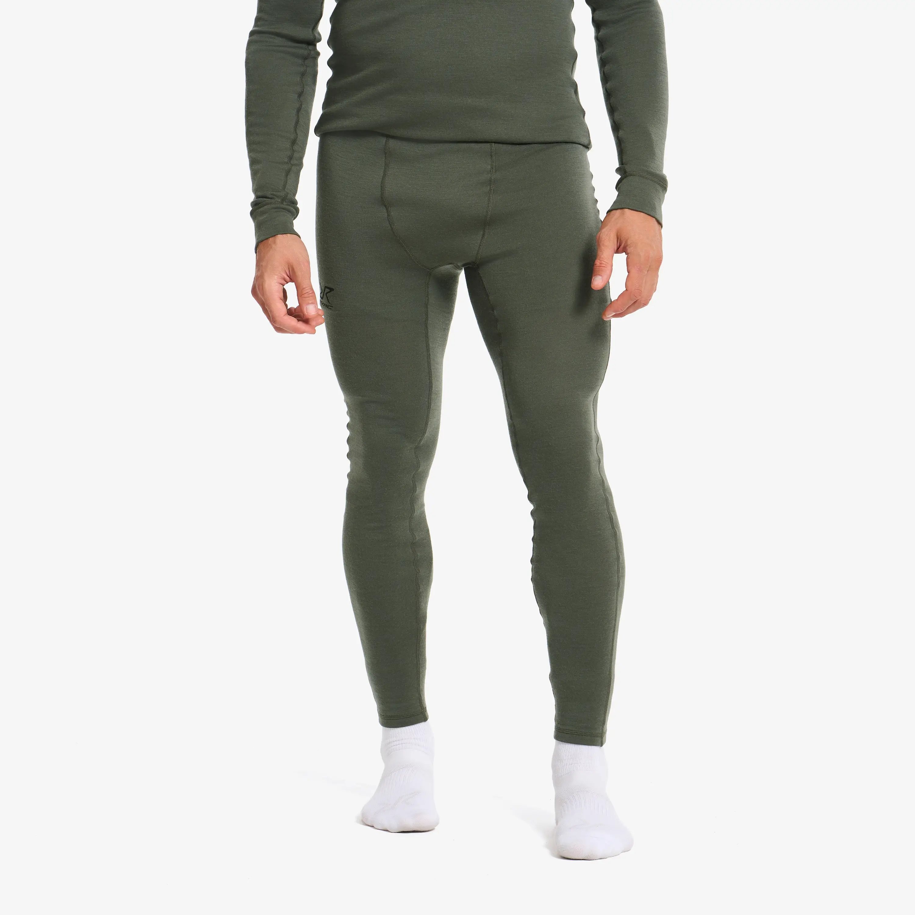 Route Merino Warm Base Layer Pants Kambaba Green Herr, 
