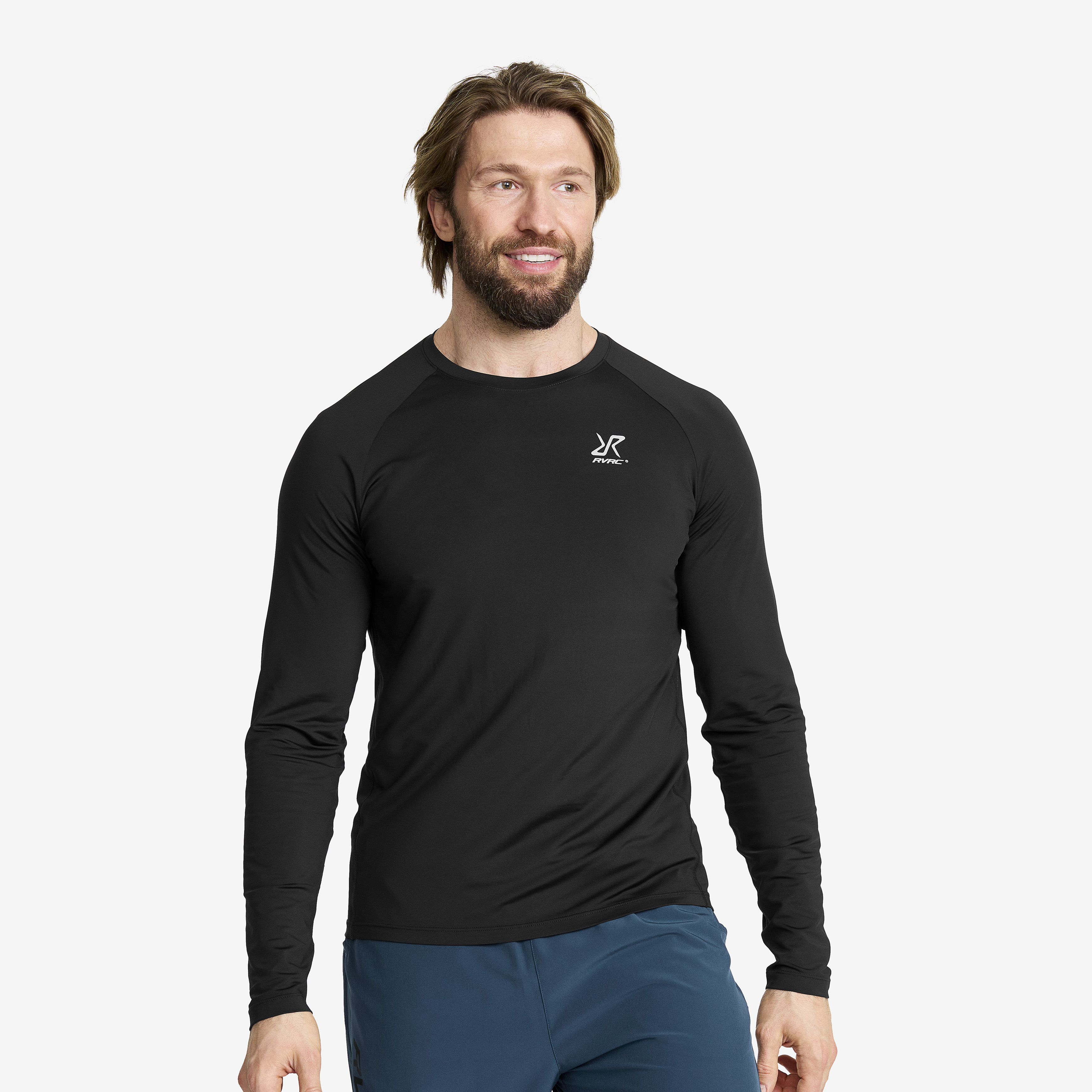 Stride Active Long-sleeved T-shirt Black Miehet