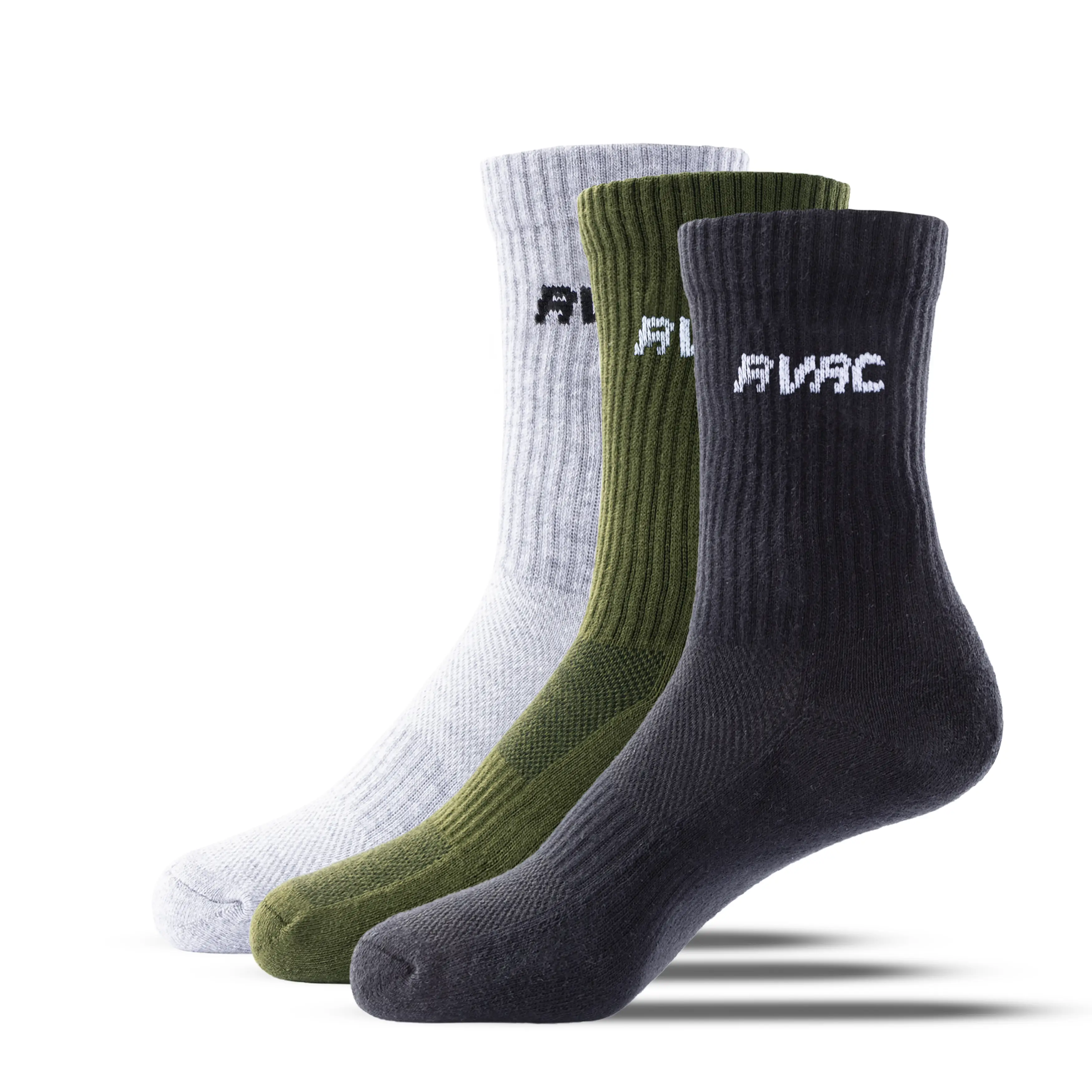 3-pack Core Ribbed Socks Grey Melange/Grape Leaf, 