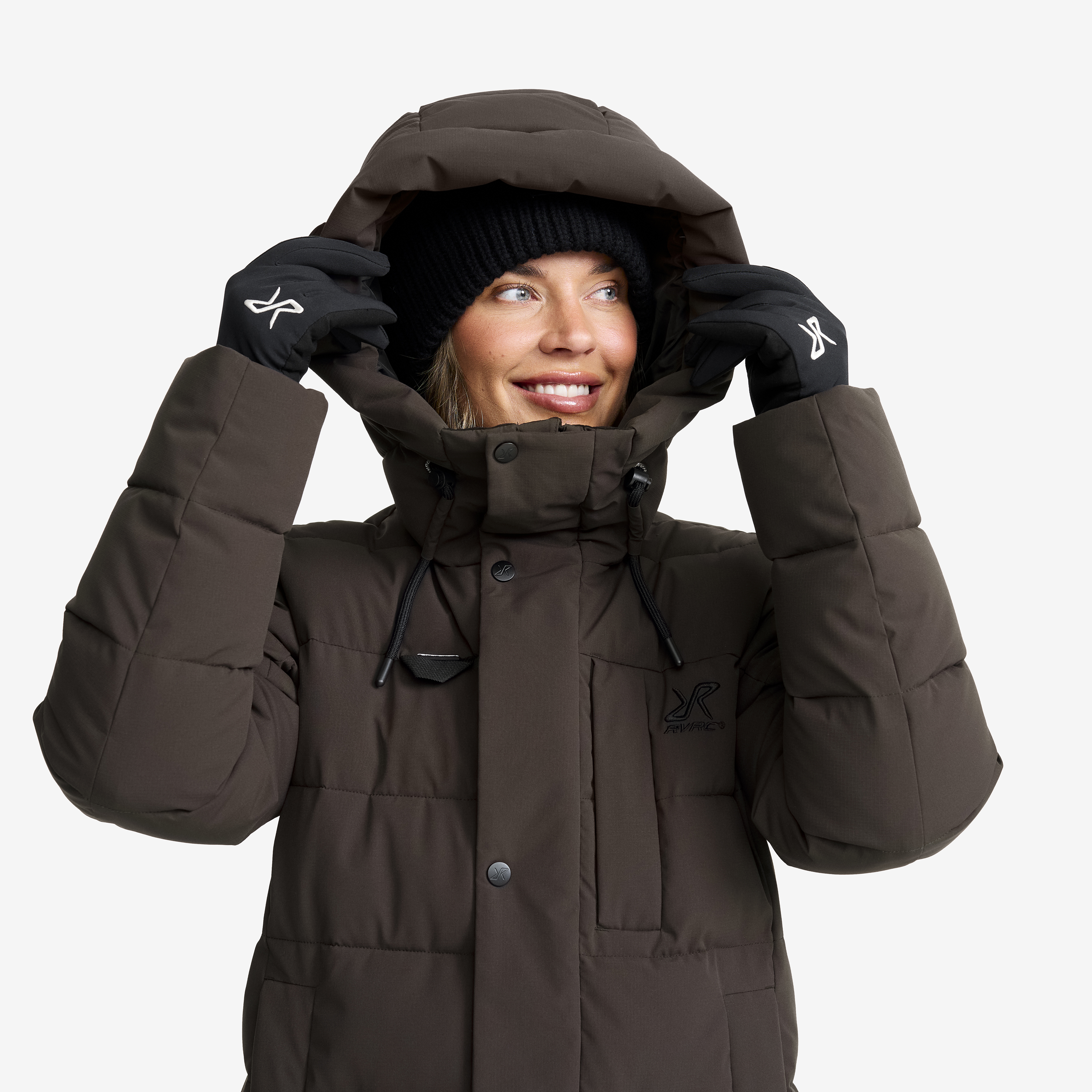 Scenic Insulated Long Parka Women Espresso | RevolutionRace