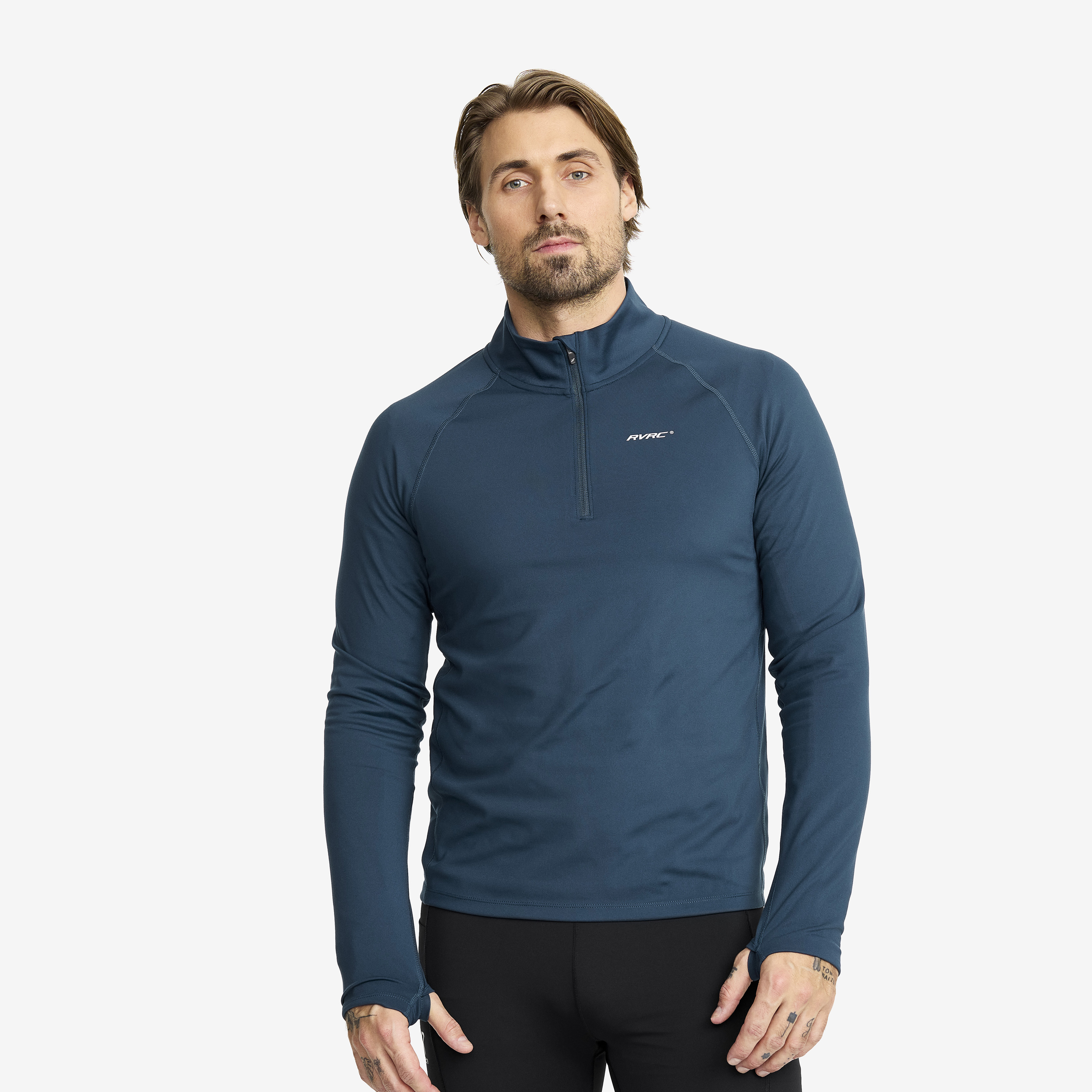 Prep Half-zip Top – Herr – Moonlit Ocean Storlek:2XL – Herr > Tröjor > Skjortor & Långärmade Tröjor