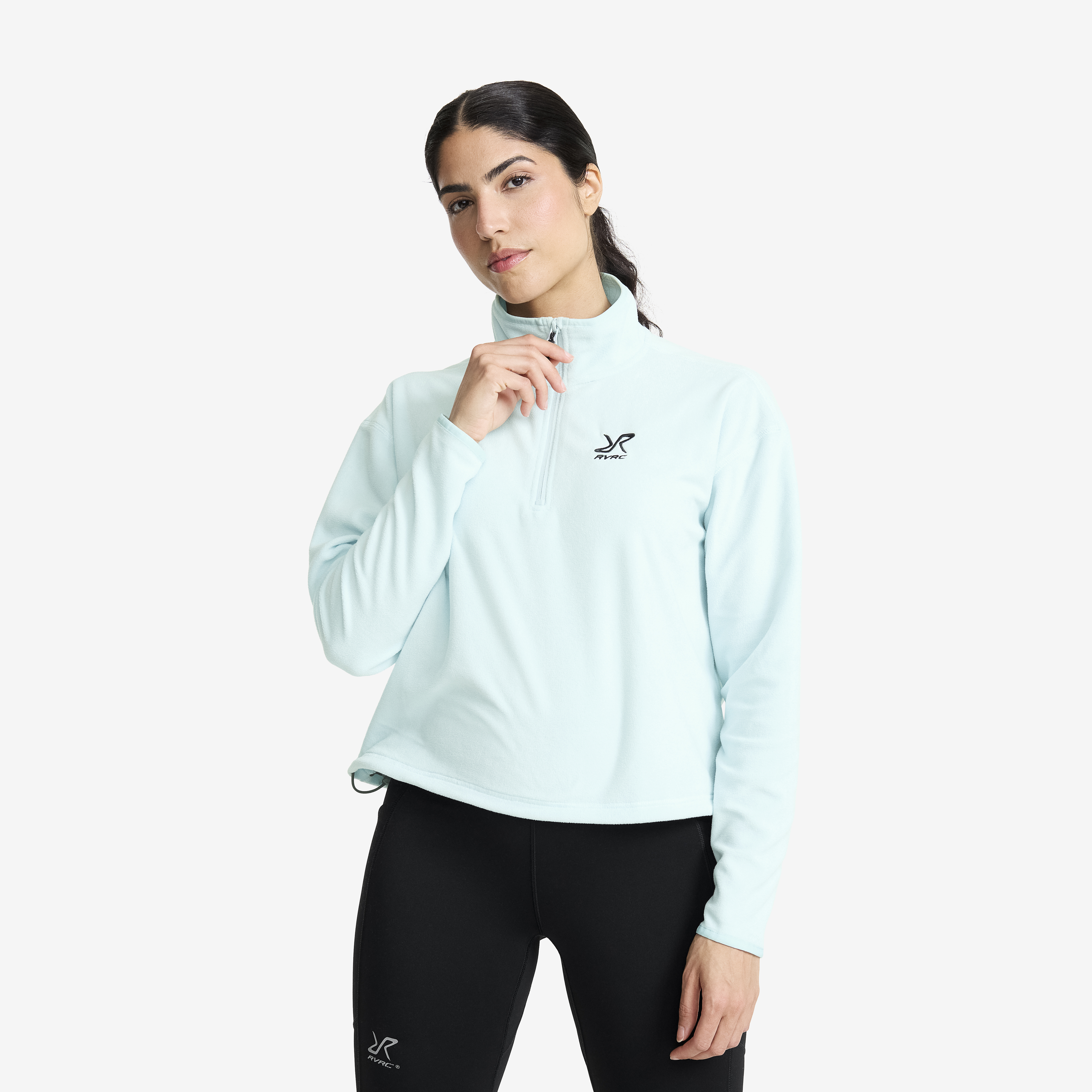 Hiker Cropped Half-zip Fleece Dark Ocean Damen, 