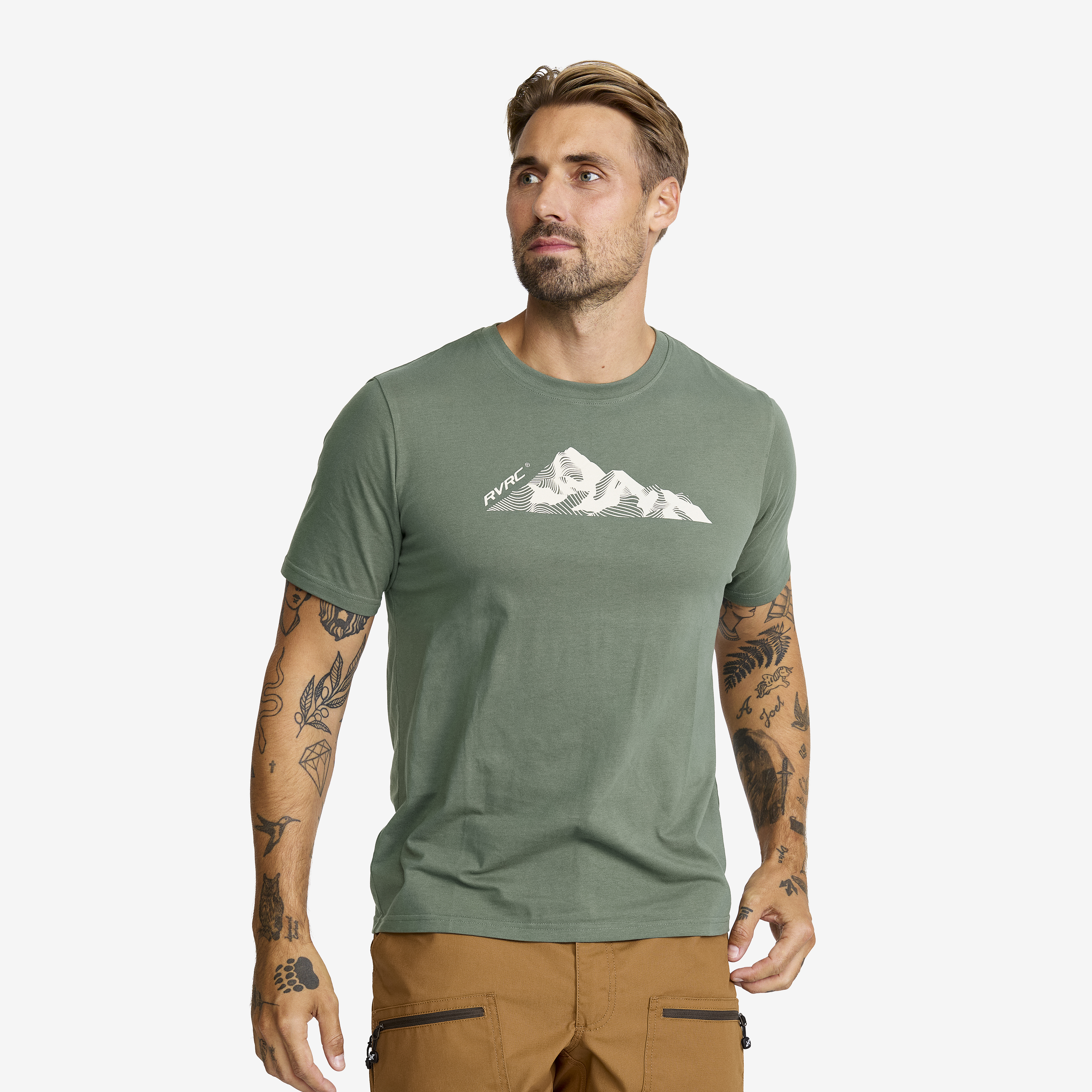 Easy Graphic Mount Lines T-shirt Mojito Green Herren