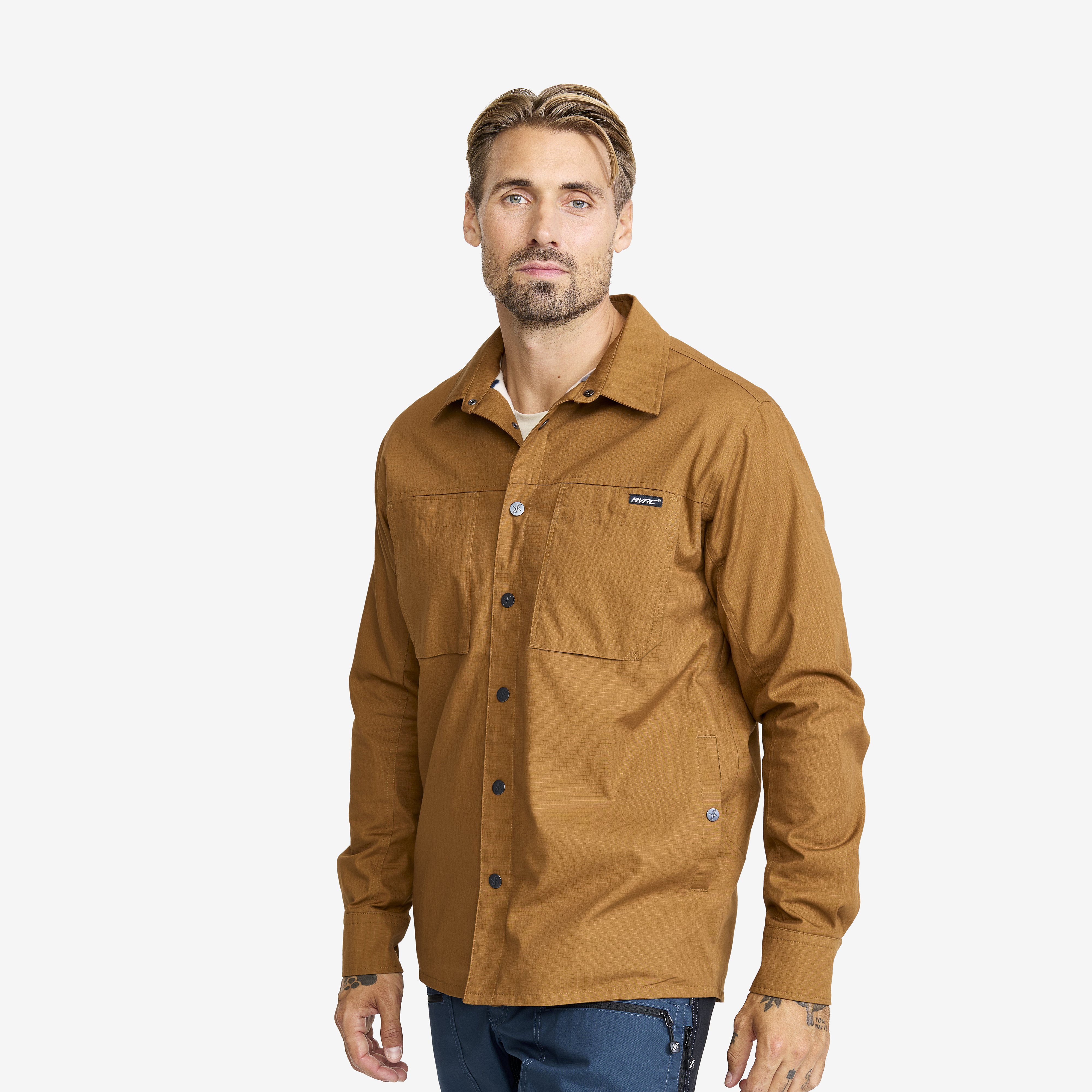 Outback Fleece Lined Overshirt Rubber Homme