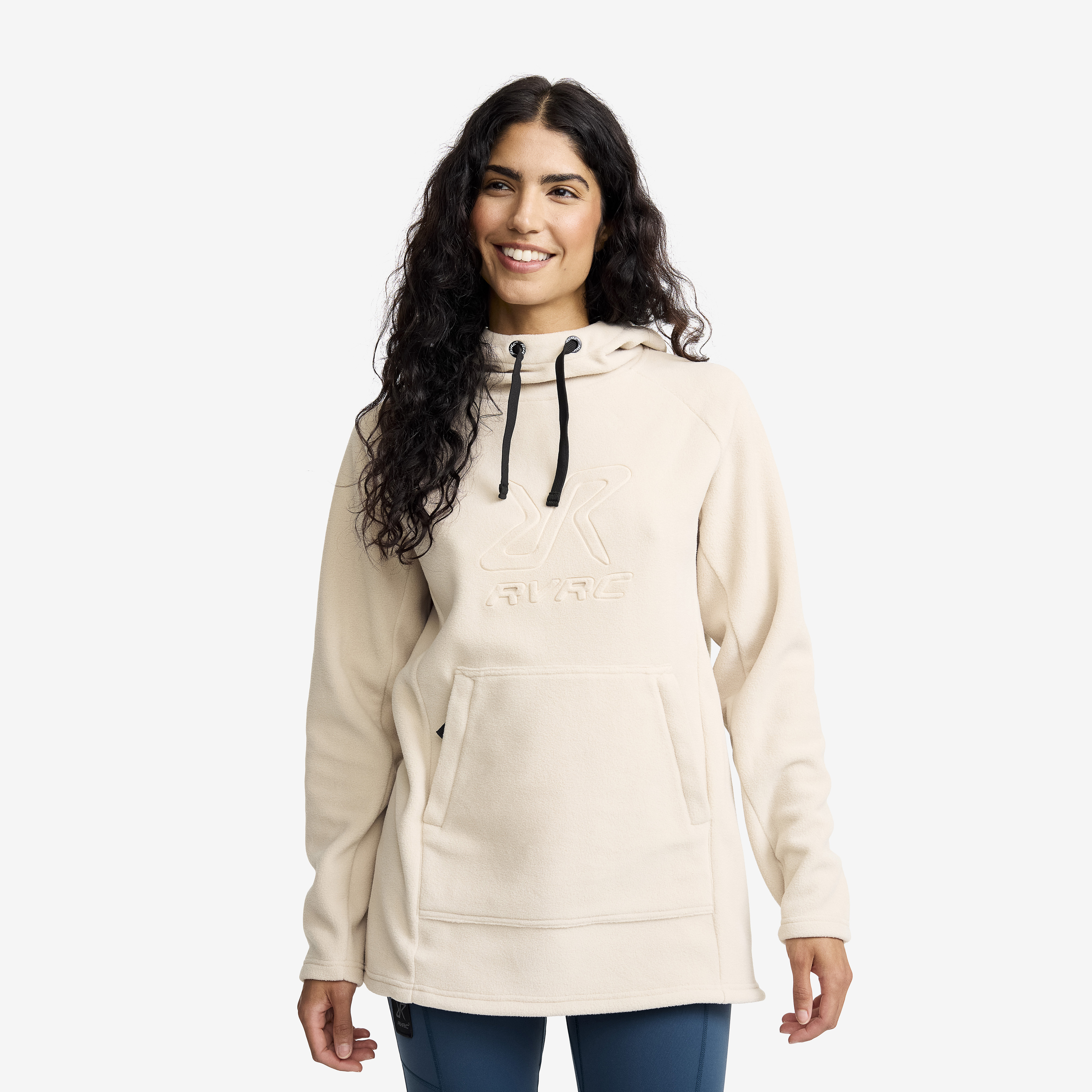 Polar Fleece Hoodie Peyote Dame