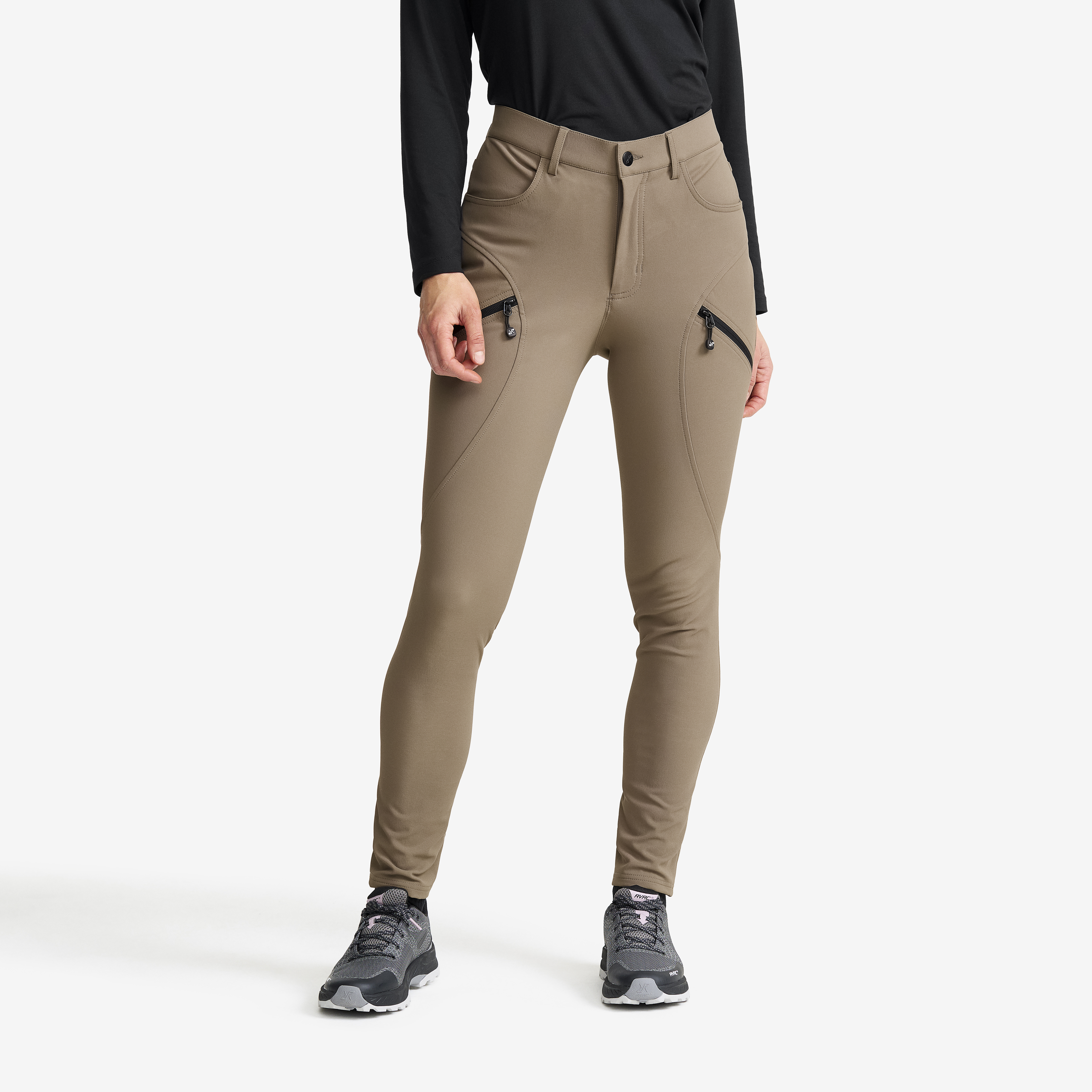 Bouncer Highwaist Jeans Morel Grey Femme, 