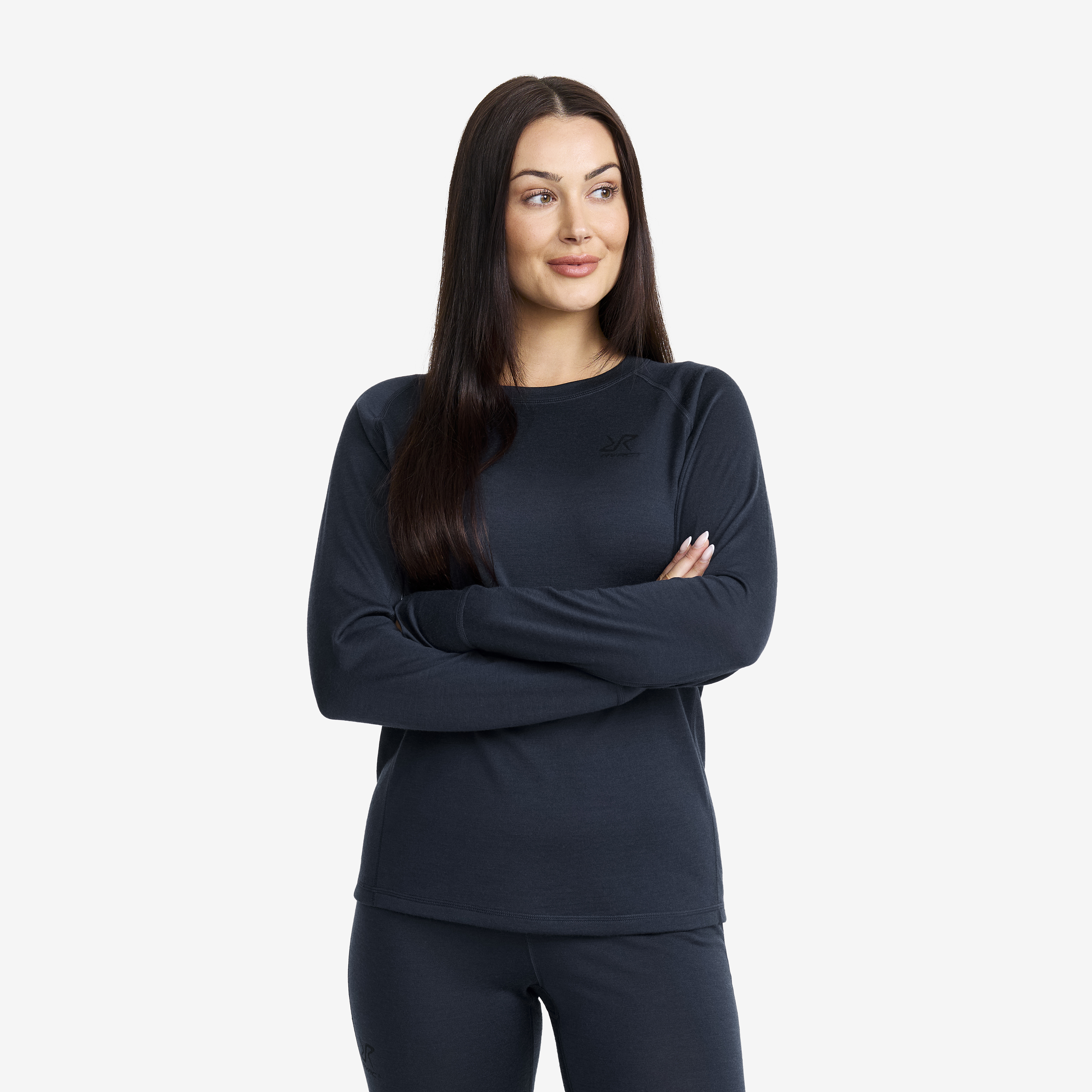 Route Merino Light Base Layer Top Deep Navy Dam,