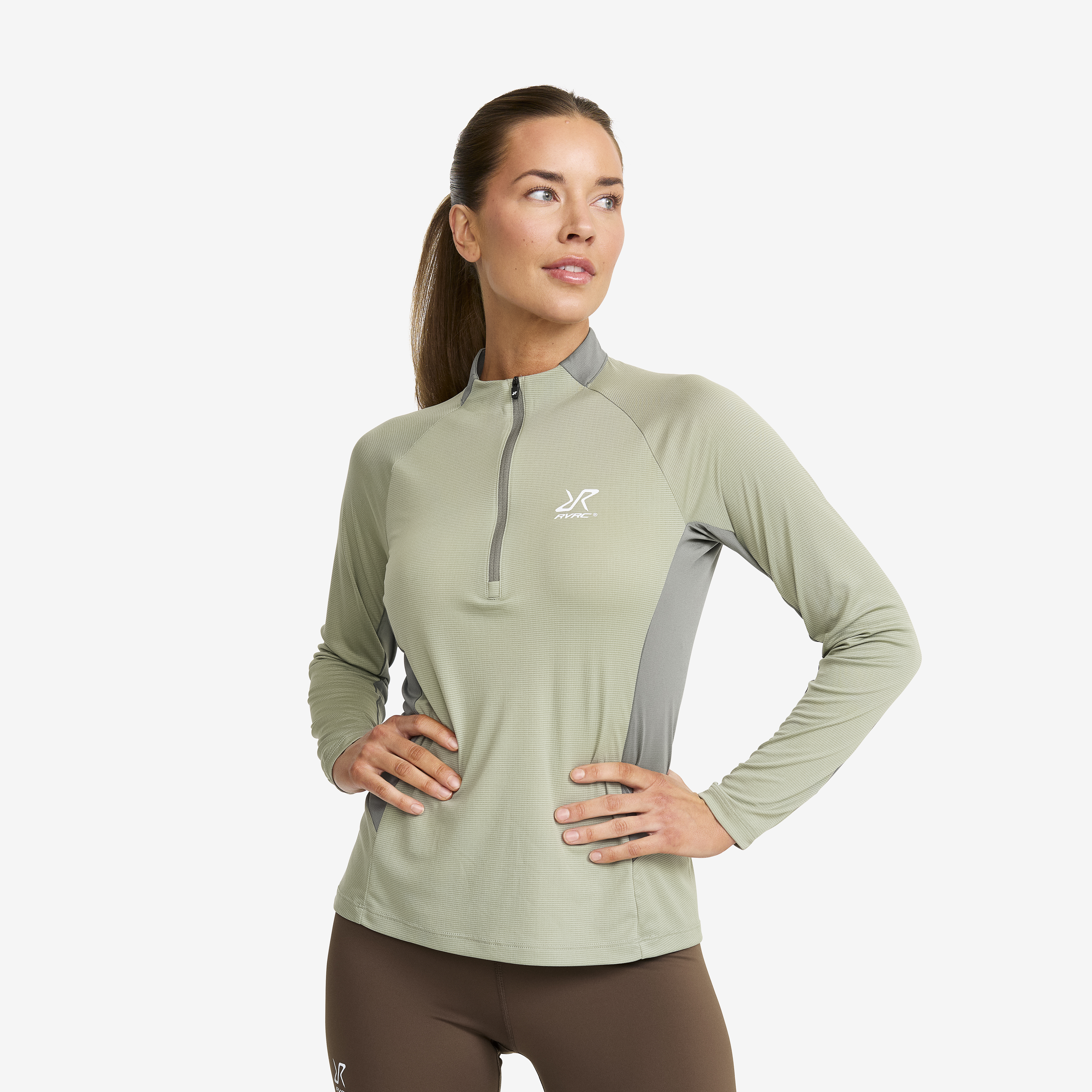Force Light Half-zip Top Dam Shadow/Castor Gray, :XL