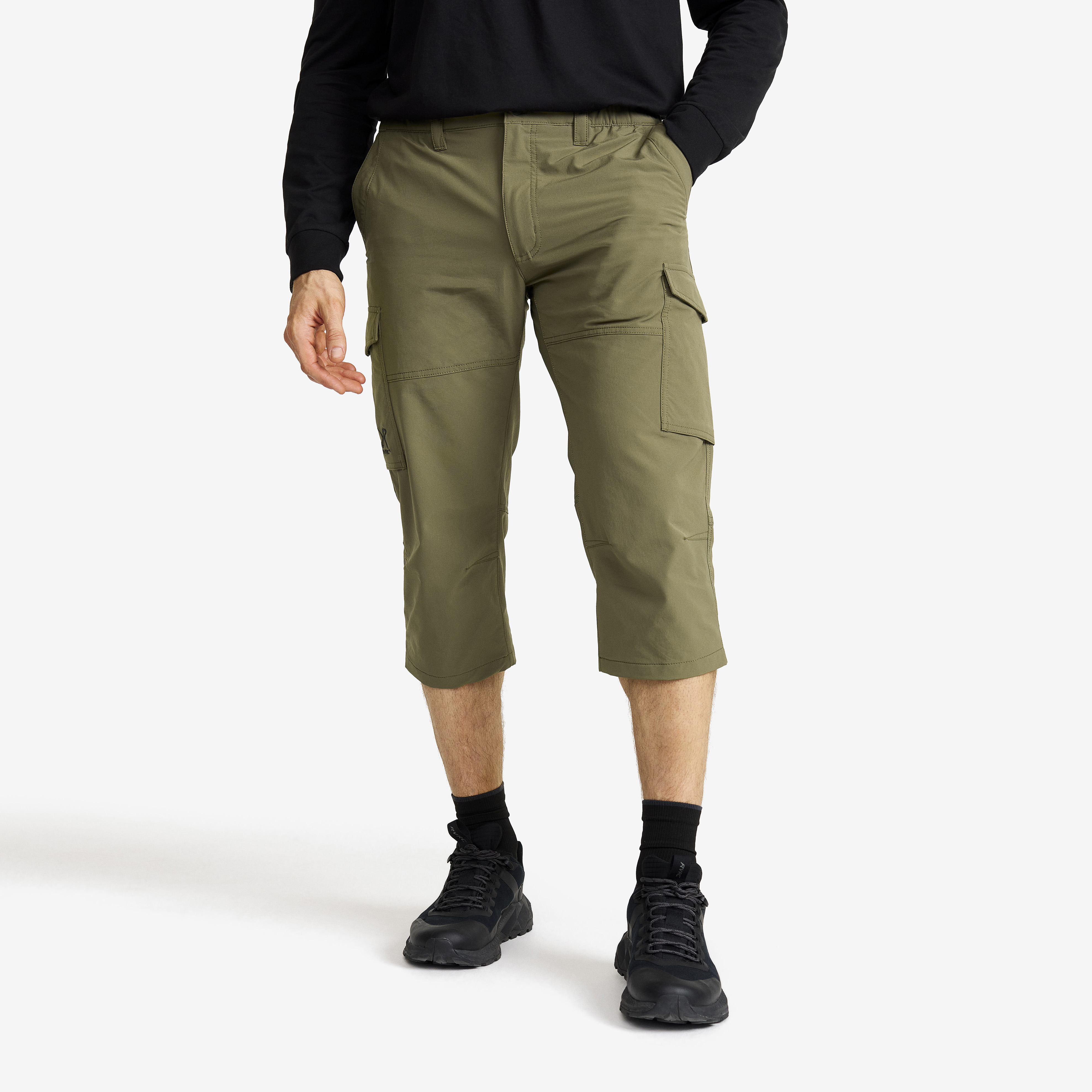 Adventure 3/4 Cargo Stretch Pants Herr Kalamata, :XS