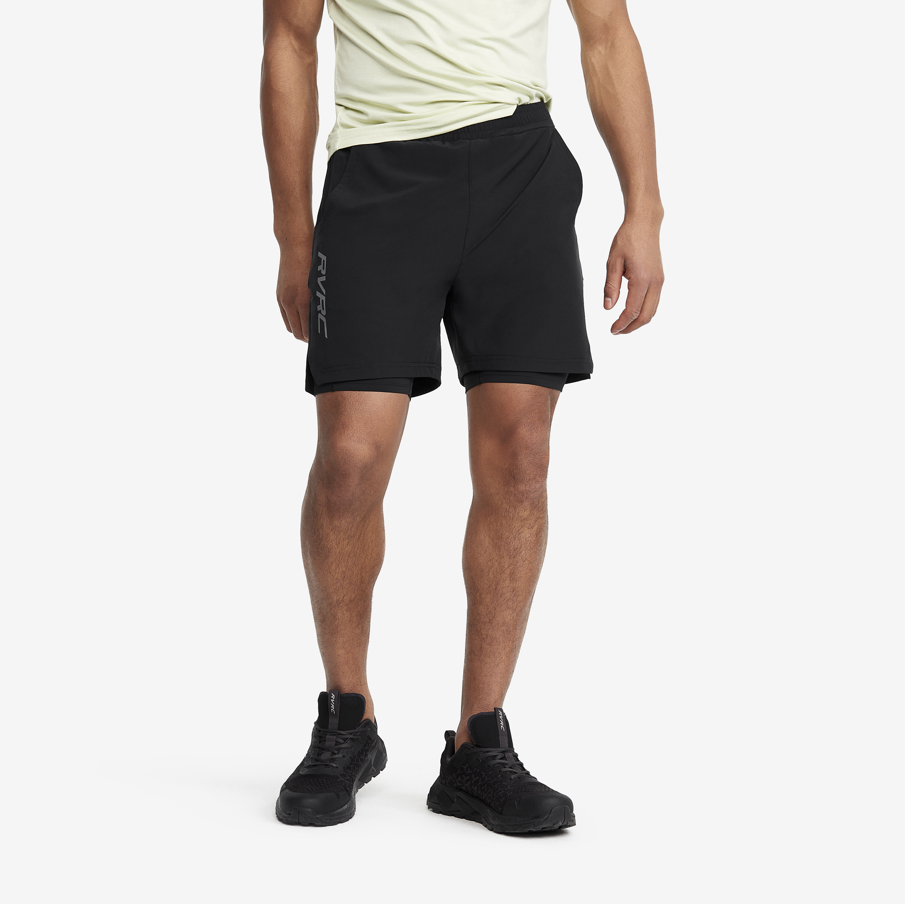 2-in-1 Shorts Black Uomo