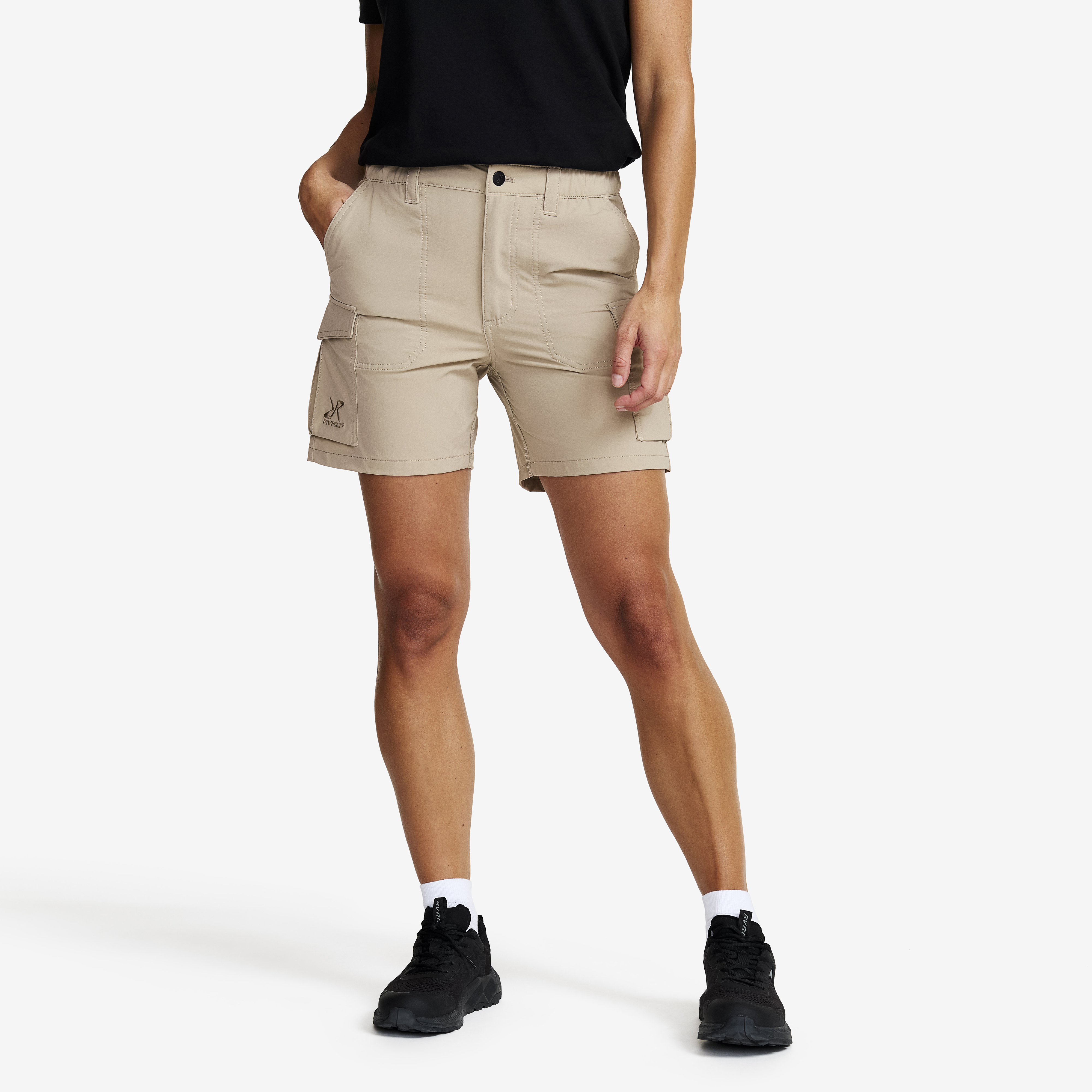 Adventure Cargo Stretch Shorts Aluminium Damen,