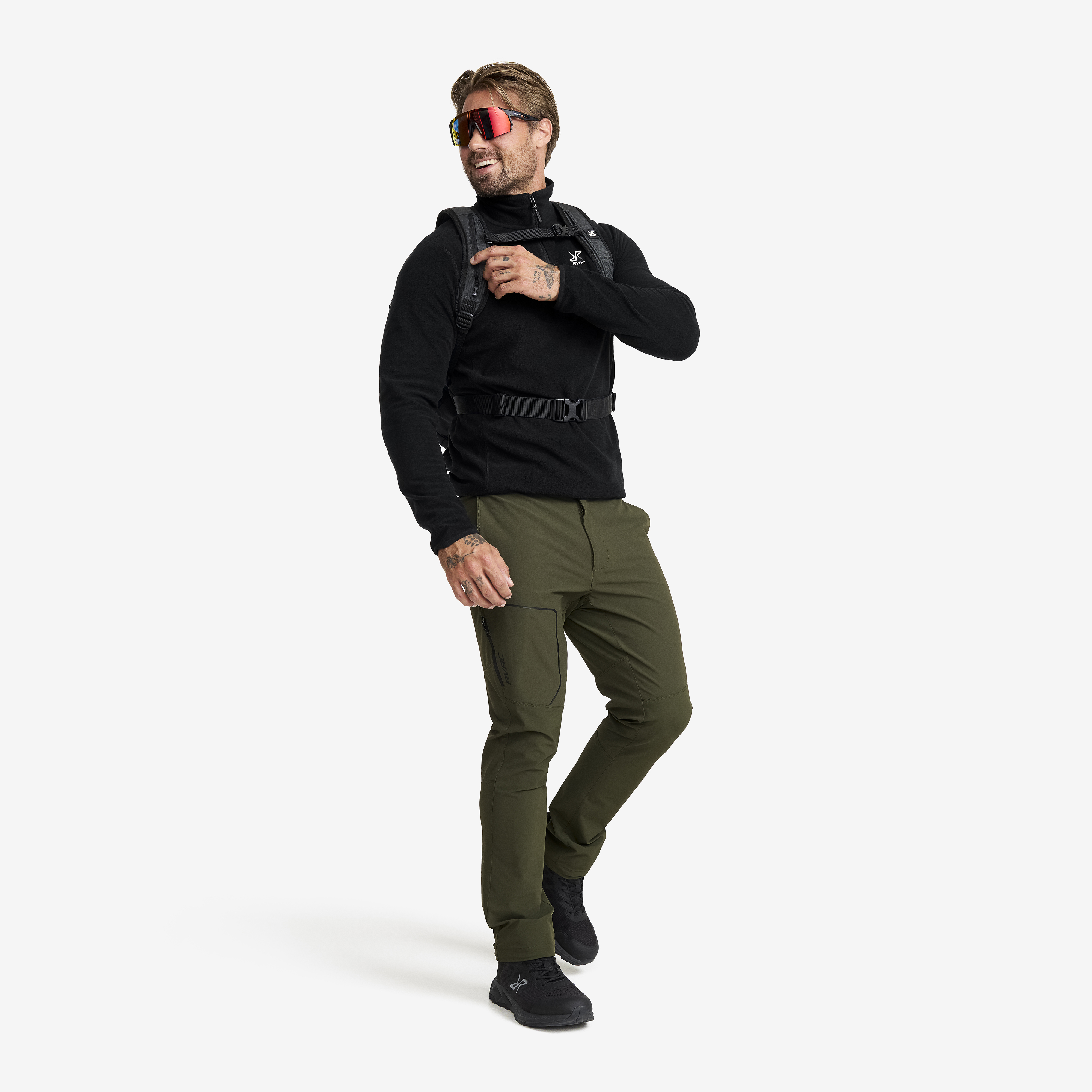 Surmount Hiking Stretch Pants Men Forest Night | RevolutionRace
