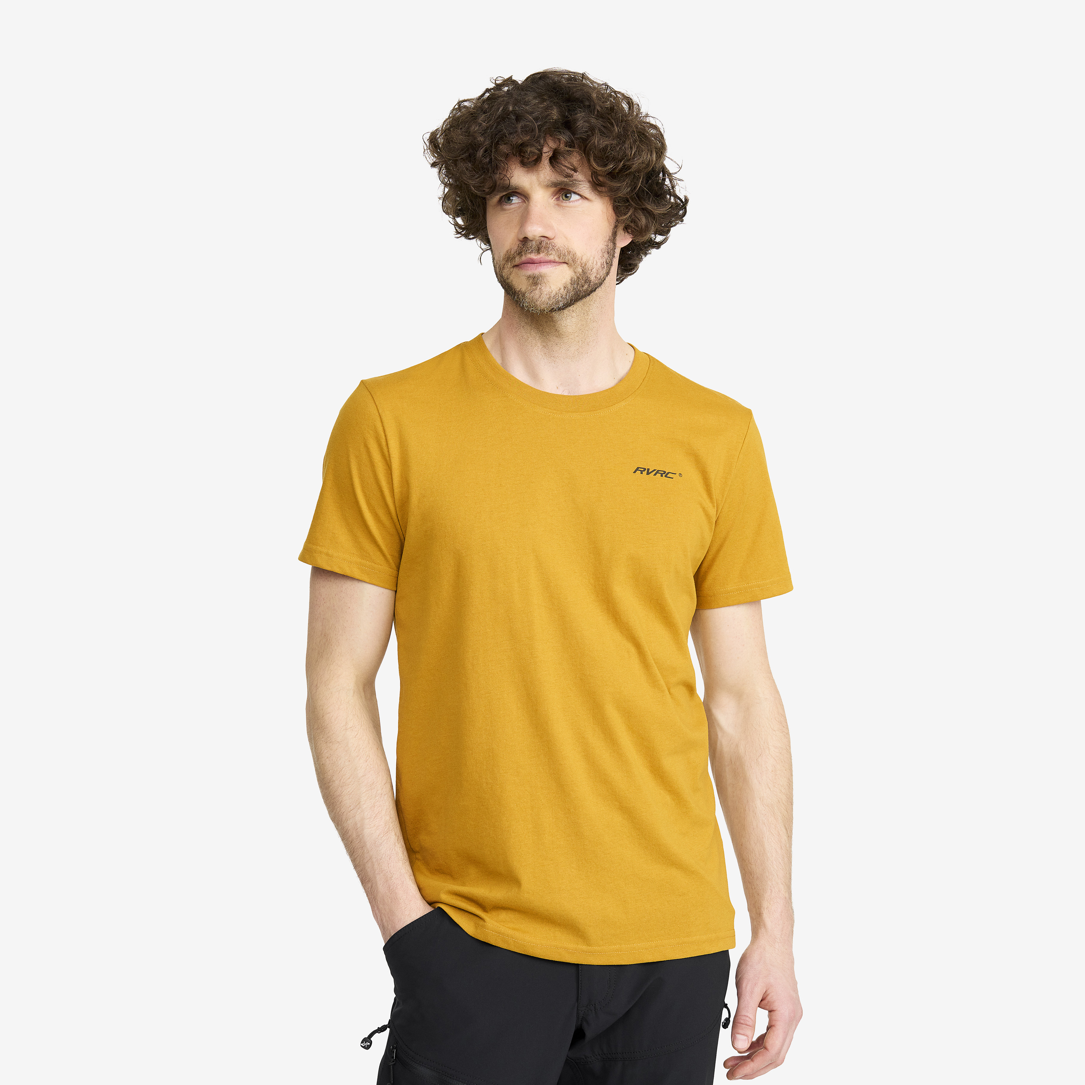 Easy T-shirt Slim Fit Harvest Gold Herr
