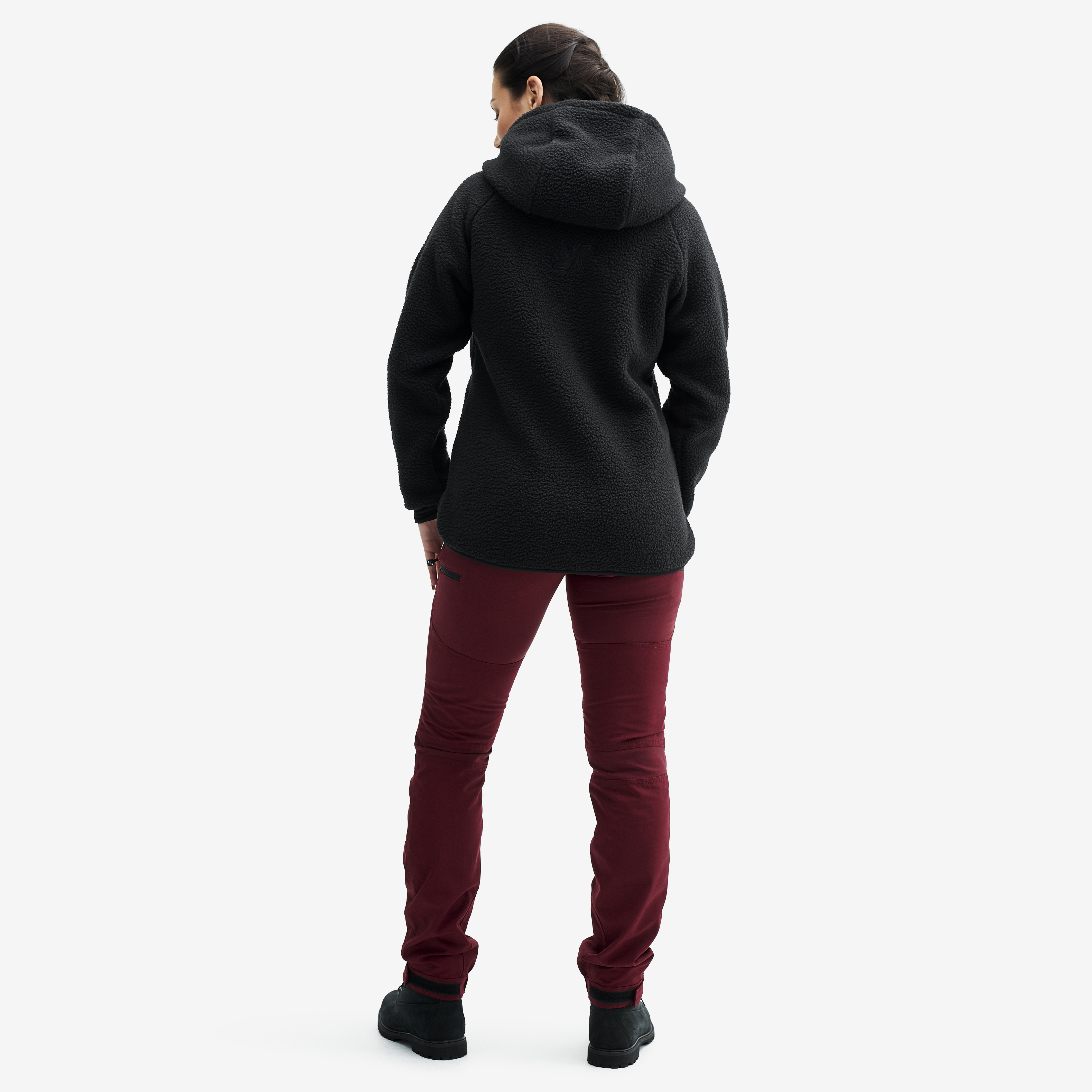 Black sherpa hoodie womens on sale