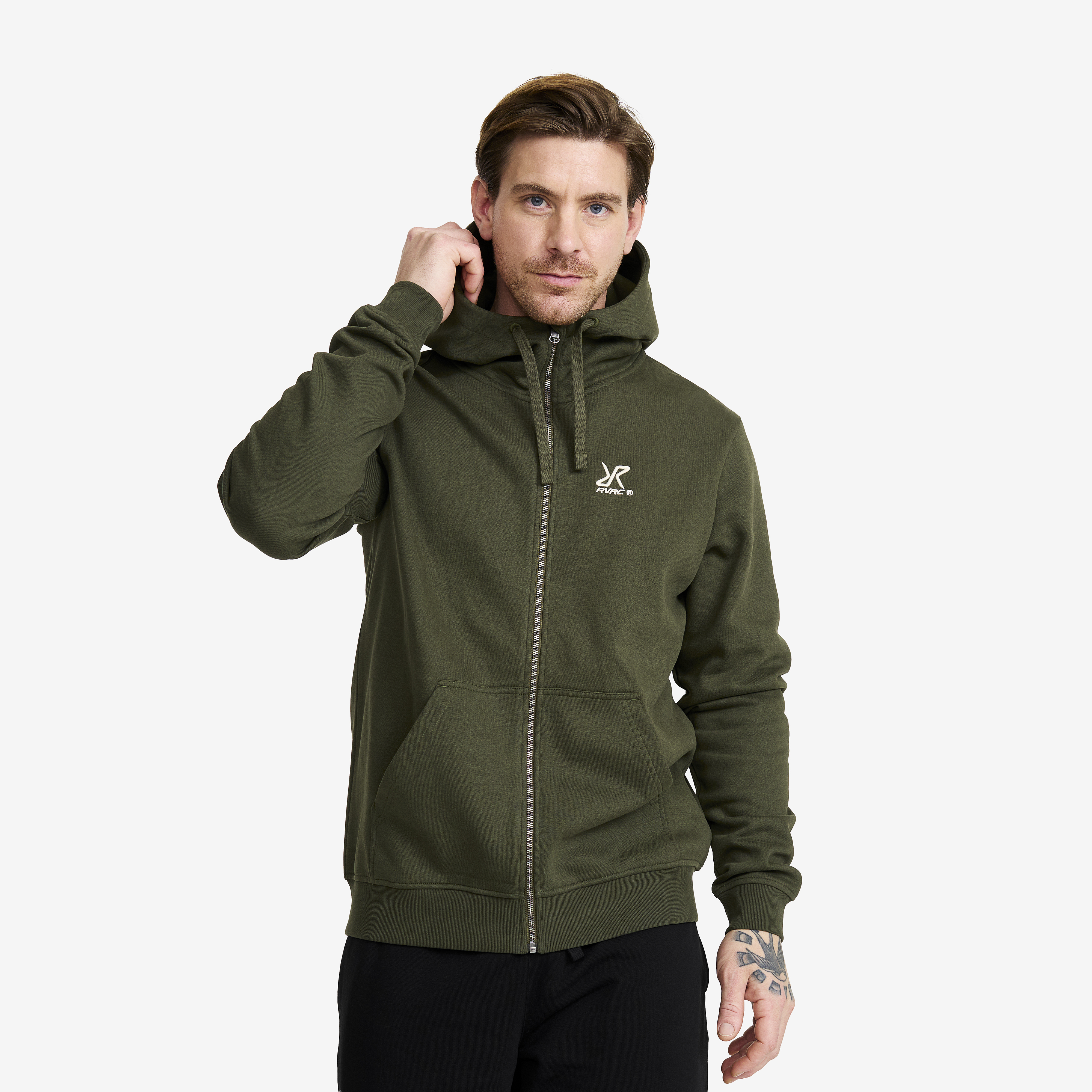 RVRC Full-zip Hoodie Herre Forest Night, Størrelse:2XL - Herre > Overdele > Hoodies Og Sweatshirts