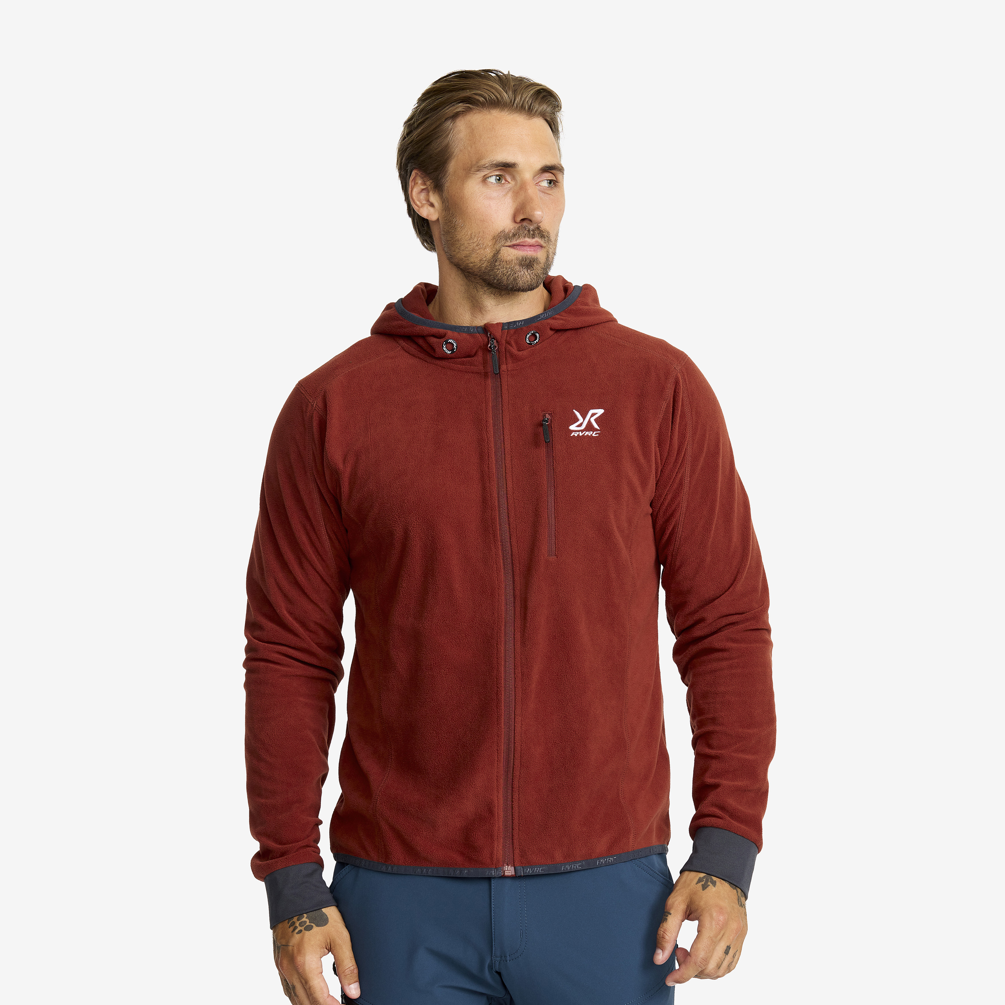 Trekker Hoodie Fired Brick Heren