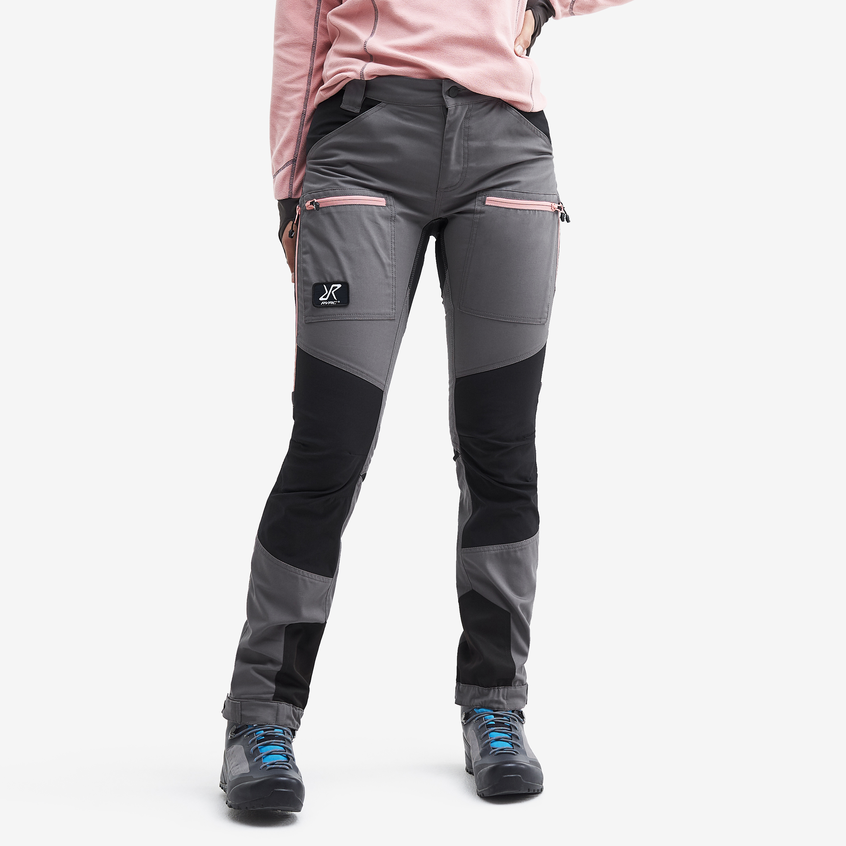 Nordwand Pro Pants Grey/Dusty Pink Femme