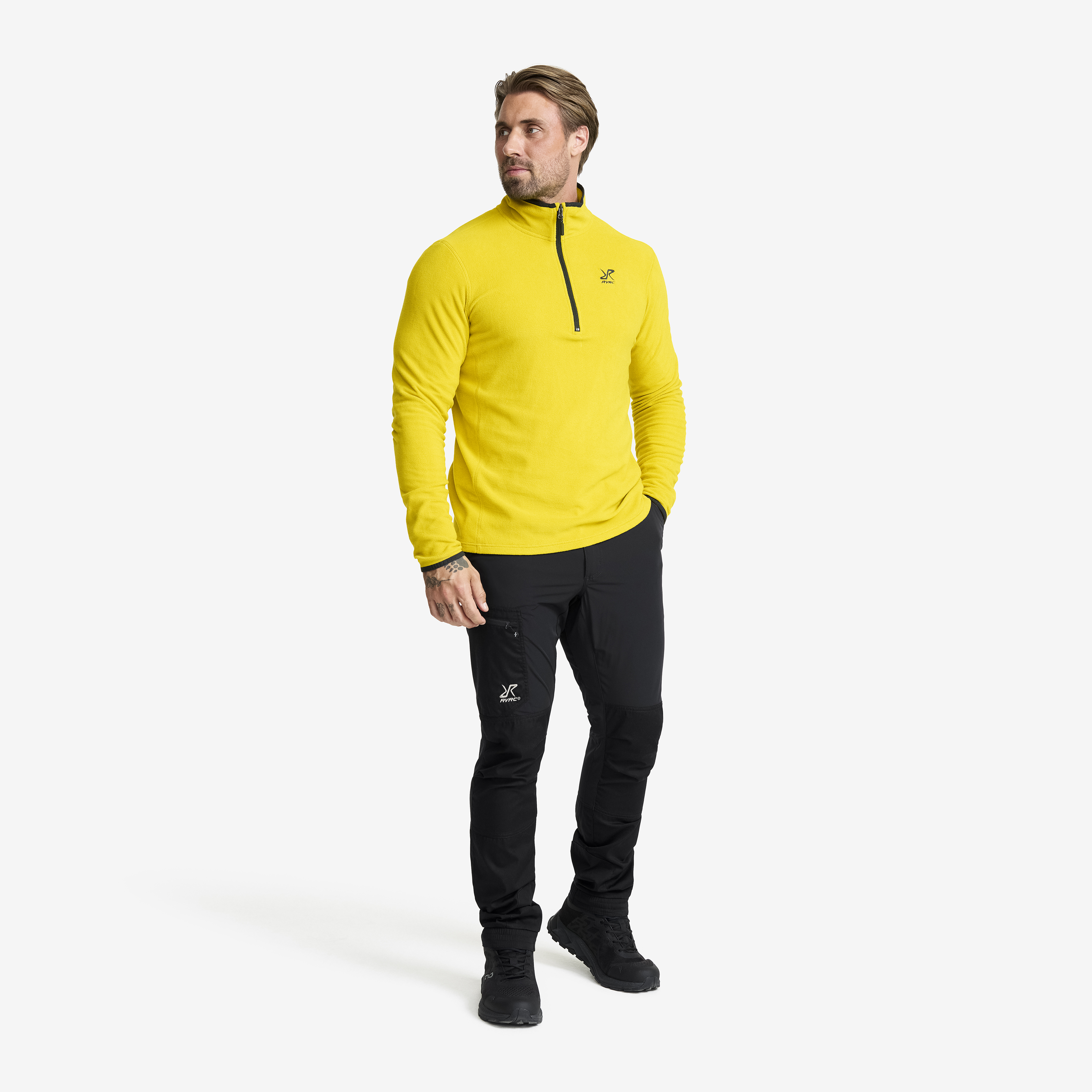 Hiker Half-zip Fleece Men Mango Mint | RevolutionRace