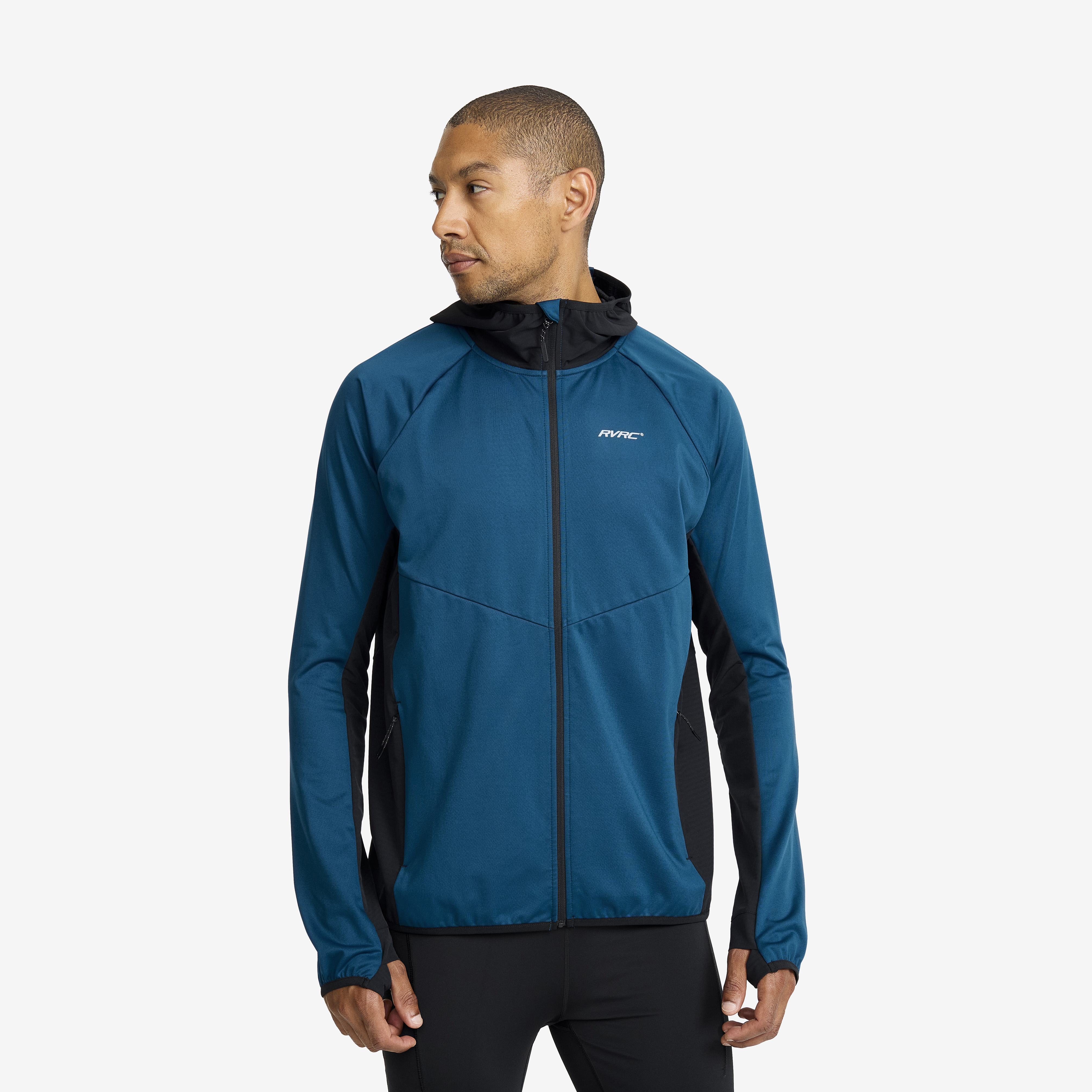 Pace Hooded Wind Jacket Blue Opal Herre