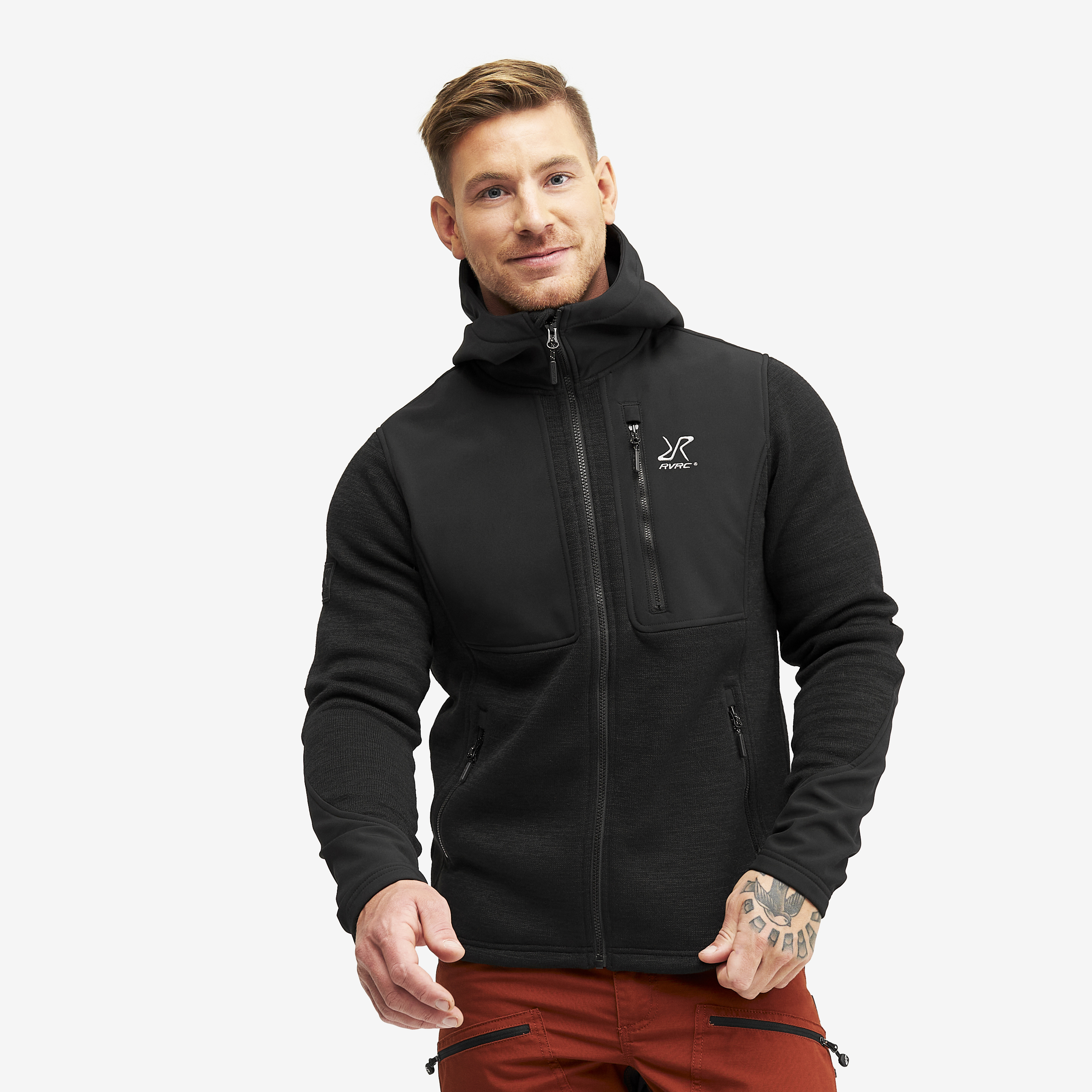 Wander Pro Wool Hoodie Charcoal Black Heren