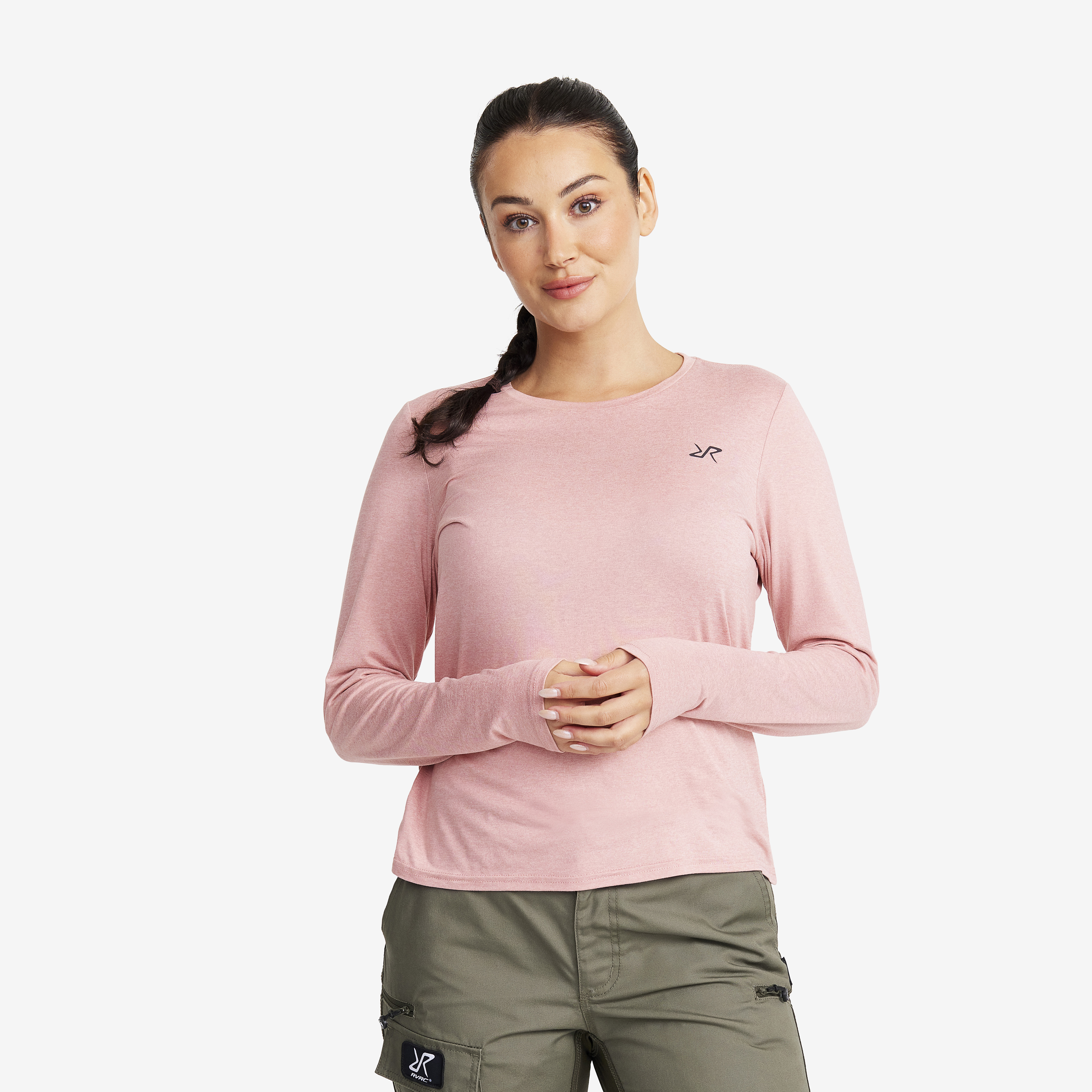 Vagabond Regular Fit Top – Dam – Blush Melange Storlek:XS – Dam > Tröjor > Skjortor & Långärmade Tröjor