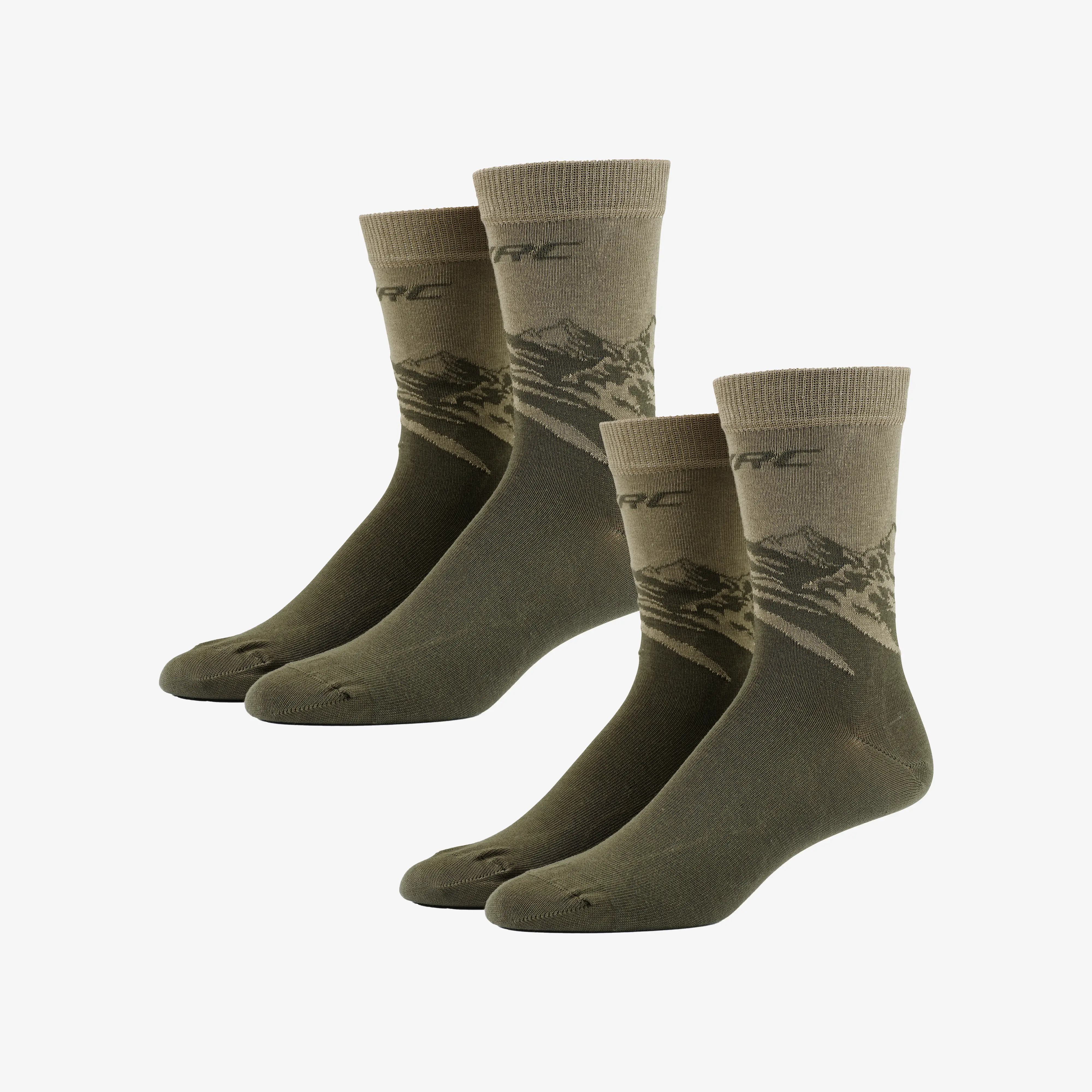 2-pack Daily Mountain Socks Forest Night/Vetiver Green,