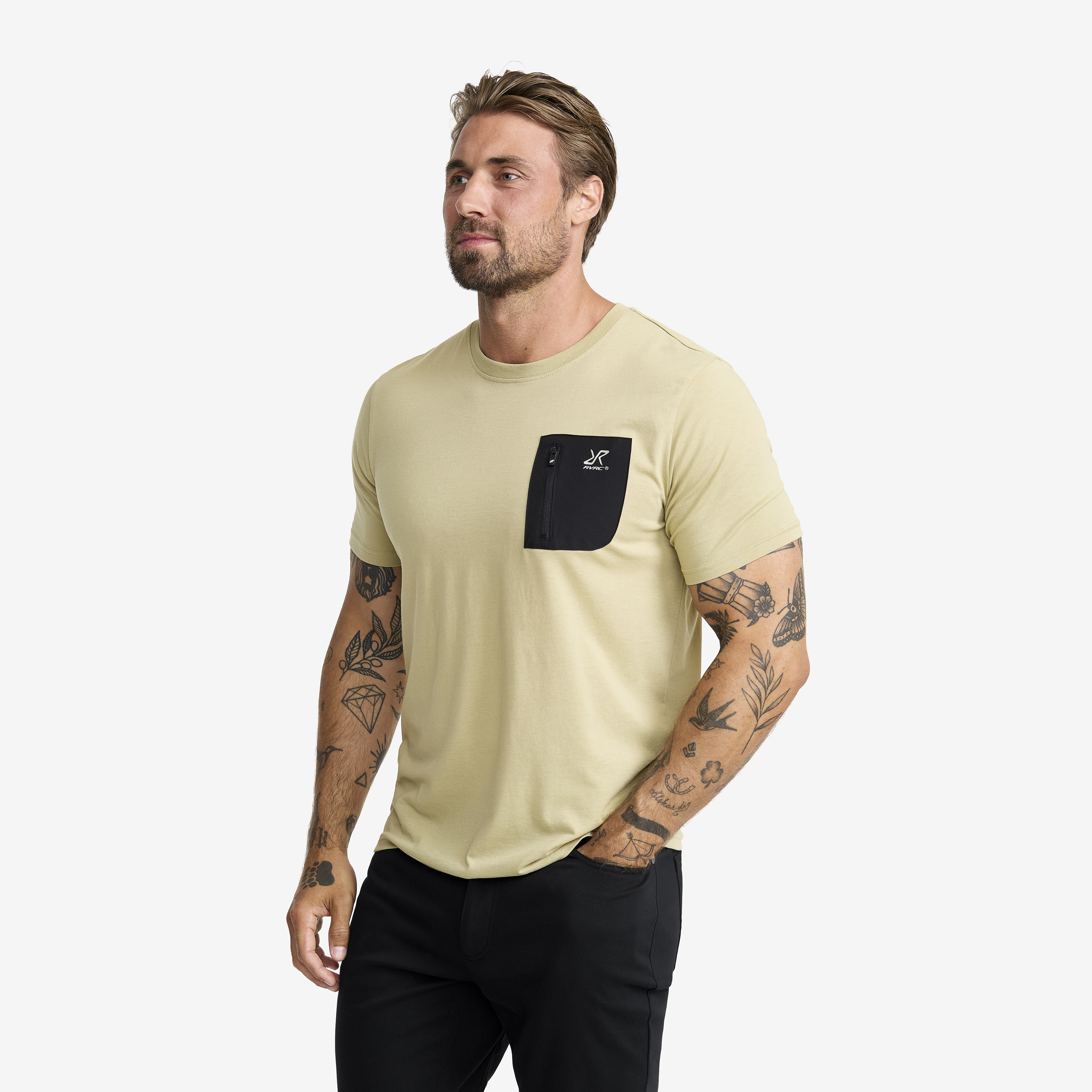 Easy Pocket T-shirt Eucalyptus Herr, 