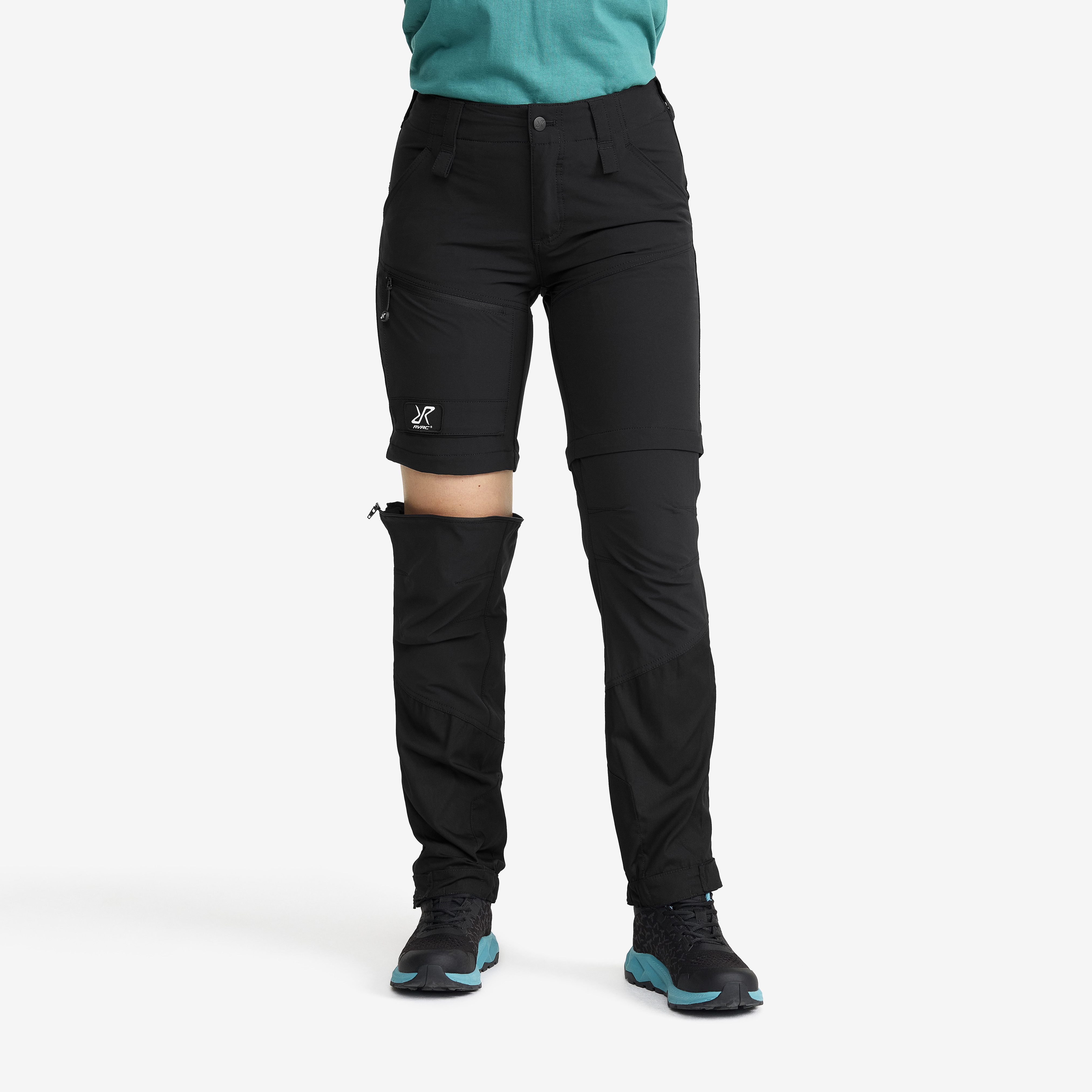 RVRC GP Pro Stretch Zip-off Pants Dame Black, Størrelse:XS - Zip-off-bukser