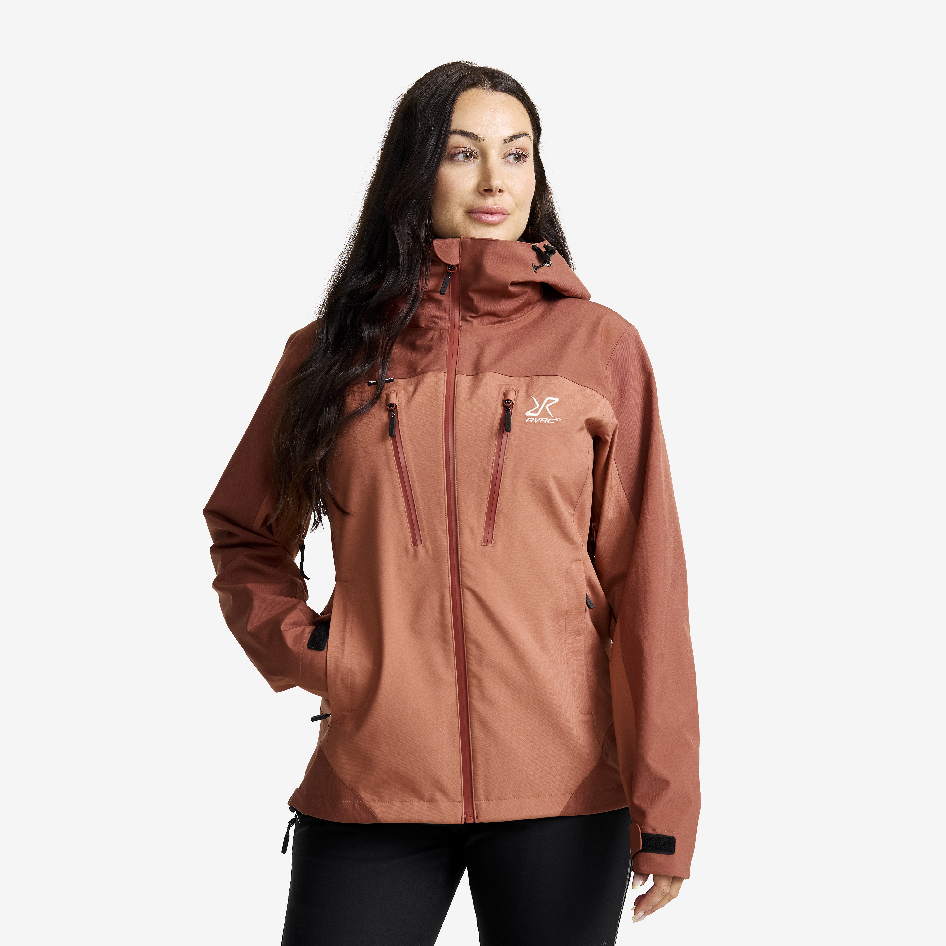 RevolutionRace Silence Proshell 3L Jacket, Damenjacke, belüftete und wasserdichte Jacke für Wanderungen und andere Outdoor-Aktivitäten, Black/Anthracite 3.0, XS