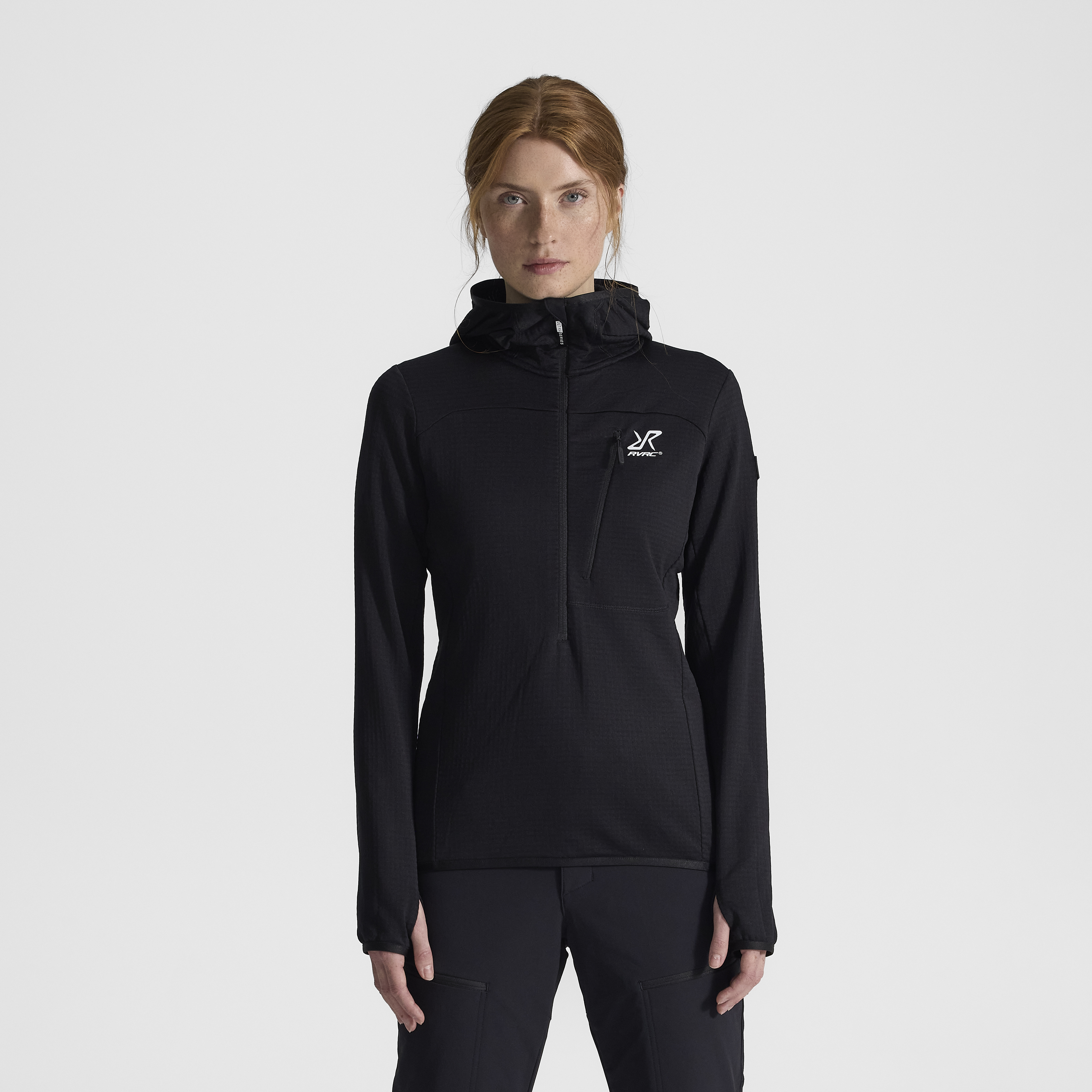 Ultra Light Mid Hood Dam Black, :L