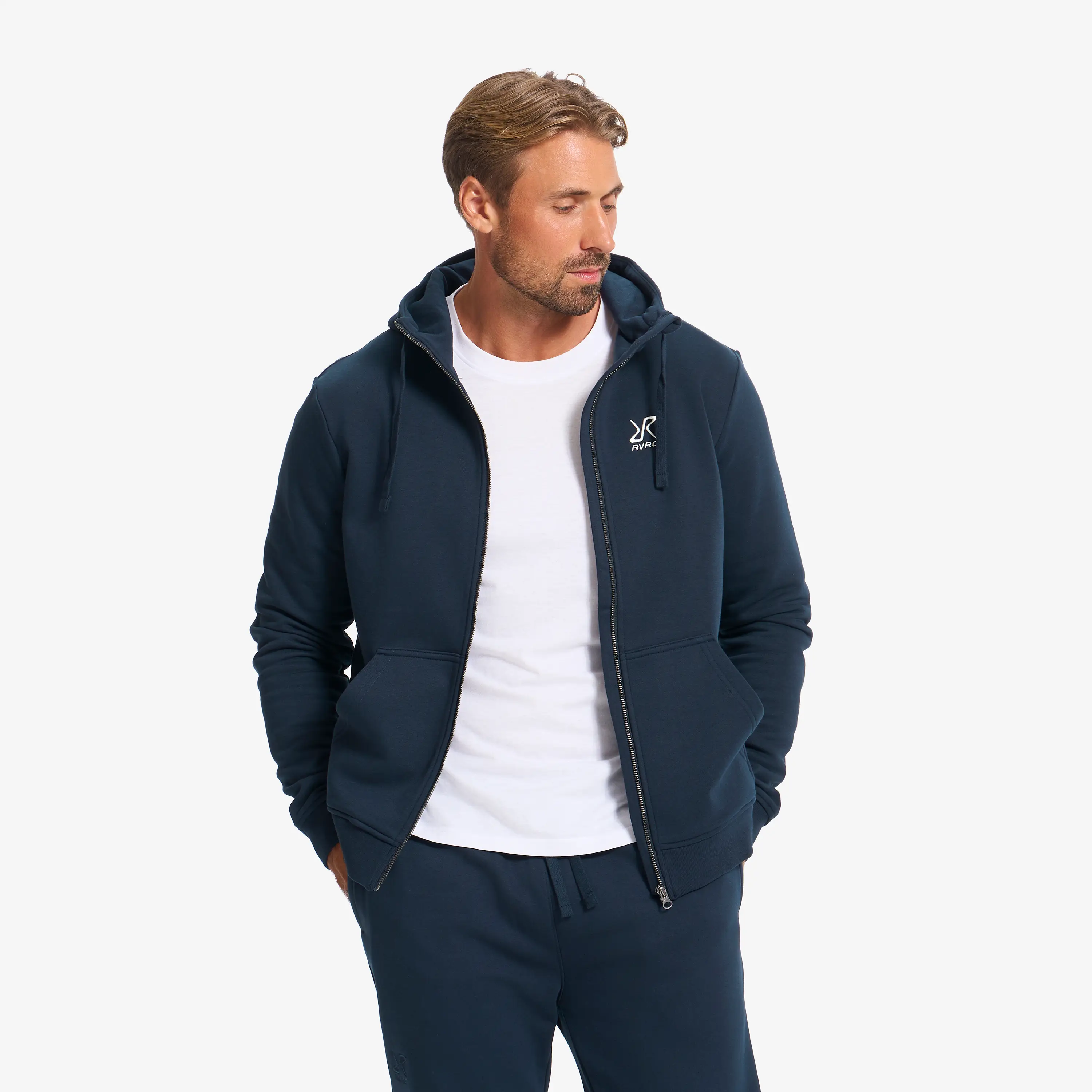 RVRC Full-zip Hoodie Deep Navy Men,