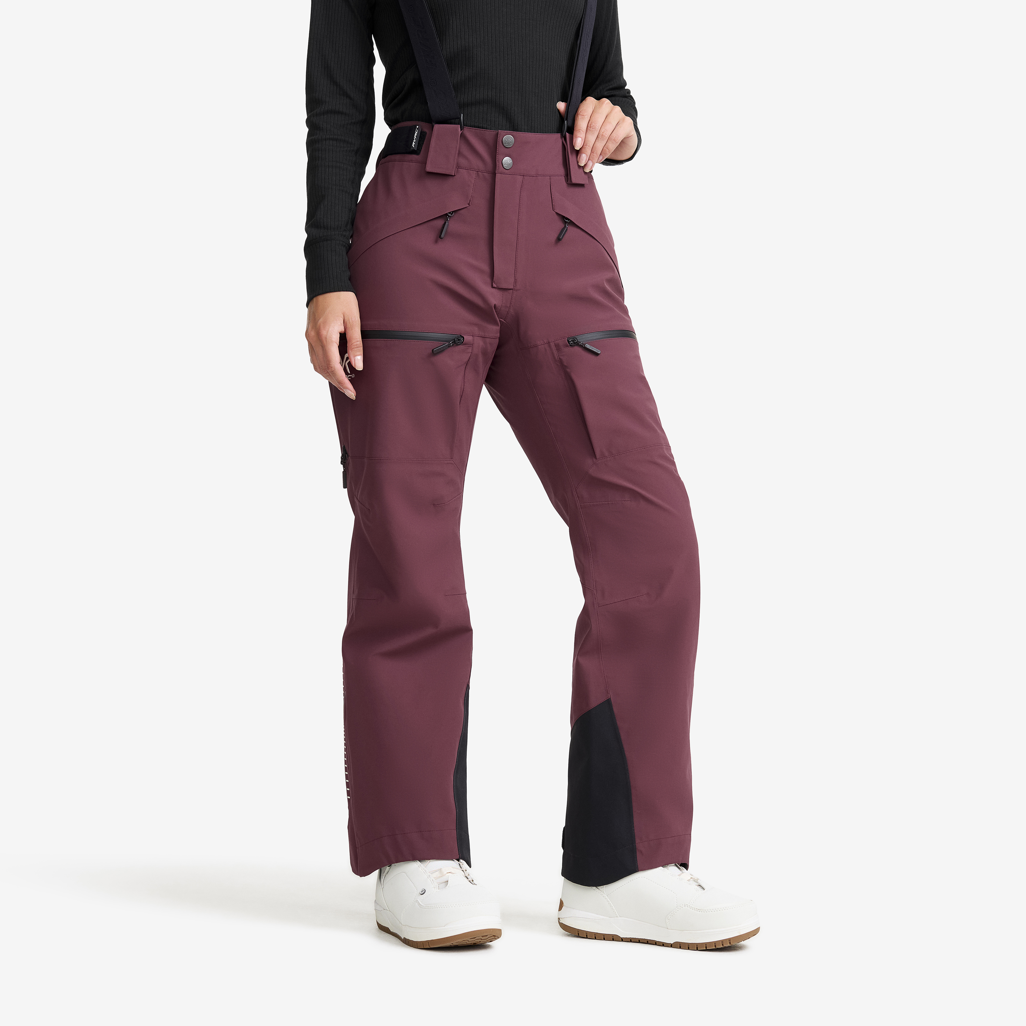 Atlas 3L Ski Pants Mauve Wine Dame,