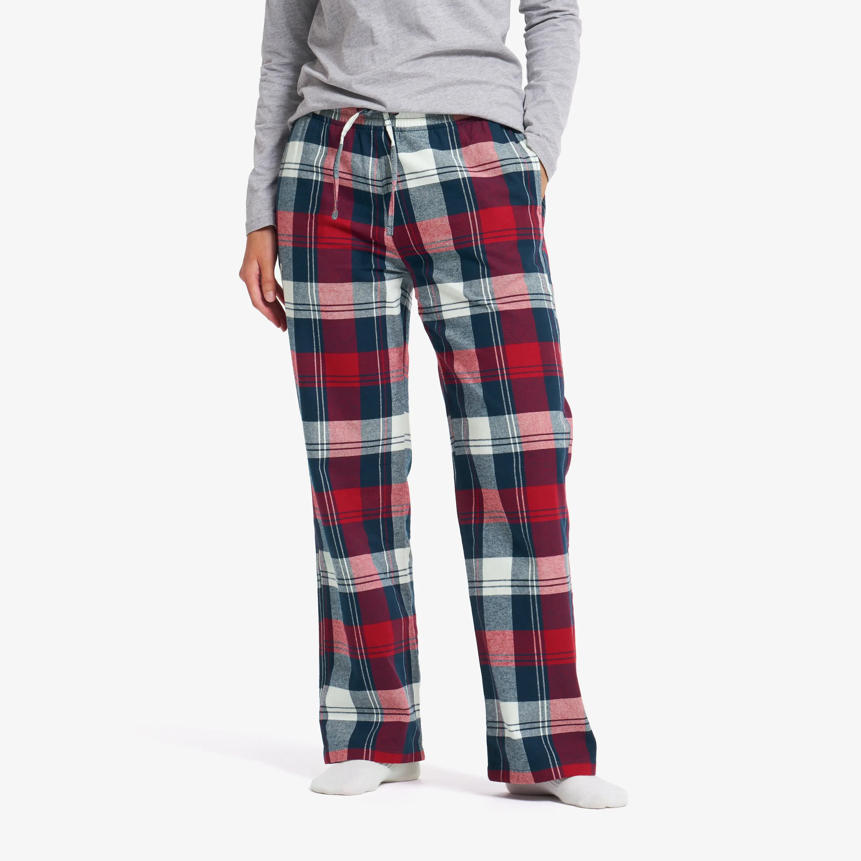 Lodge Flannel Pants Deep navy/Karanda red Donna, 