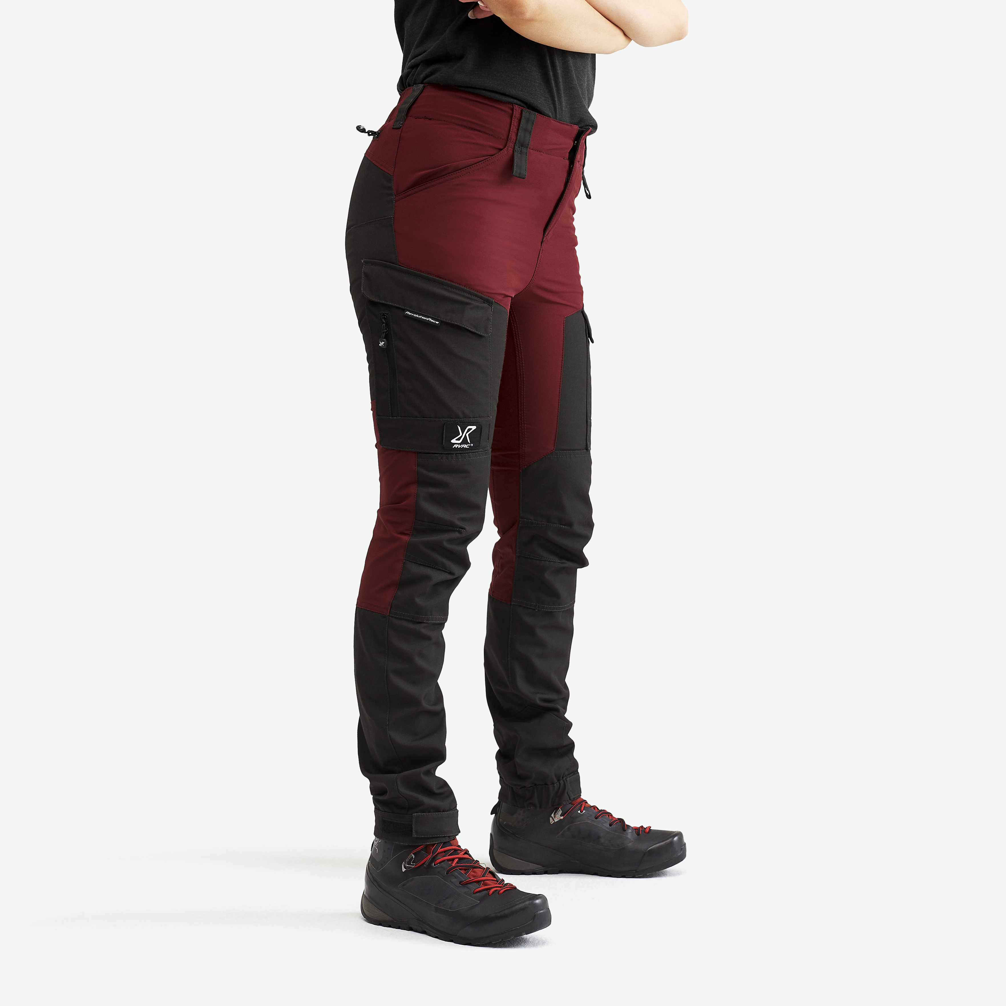 Pantalones outdoor RVRC GP para mujer en rojo oscuro