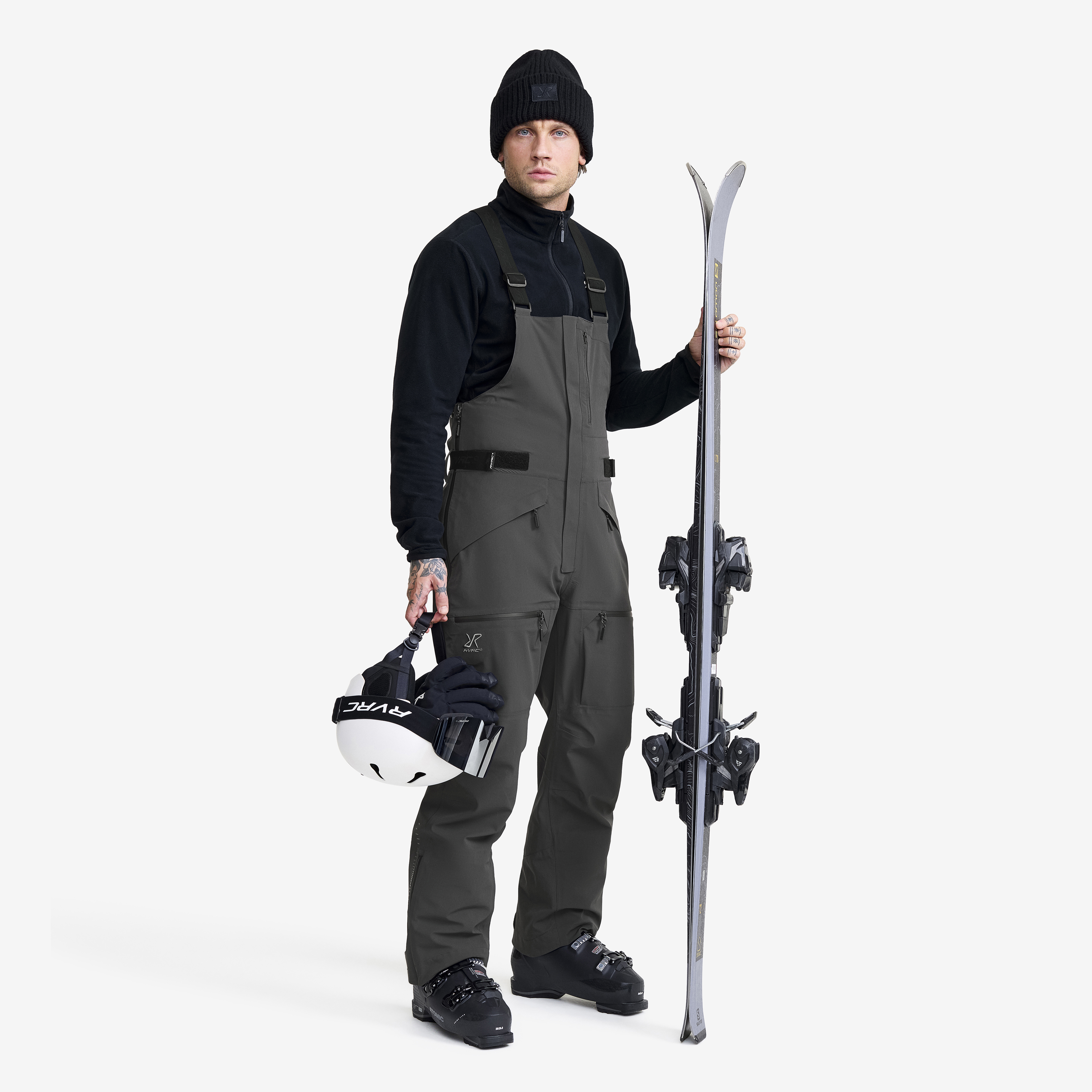 Atlas 3L Ski Bib Pants Anthracite Homme, 