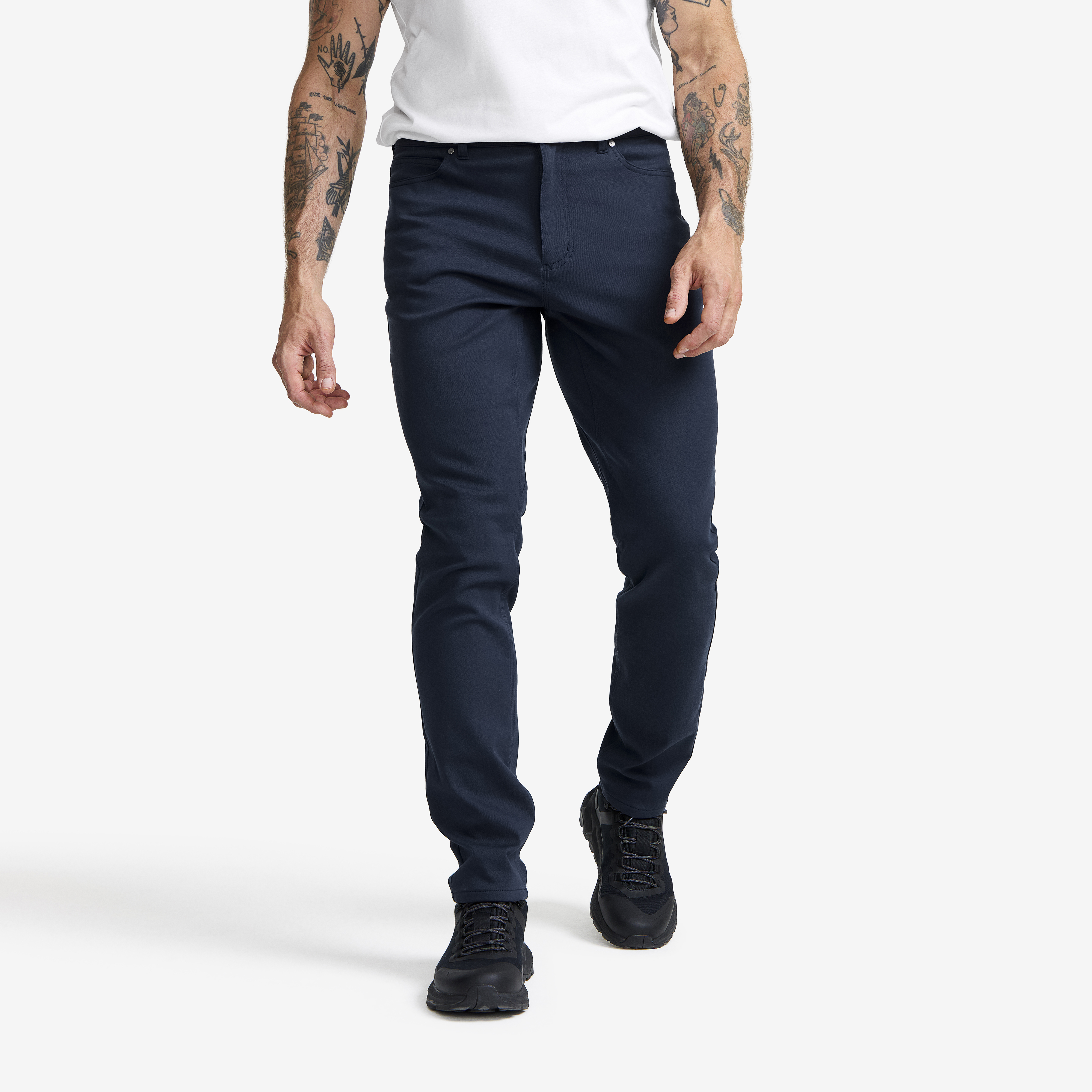 Path Stretch Jeans Herre Deep Navy, Størrelse:2XL - Outdoor Jeans