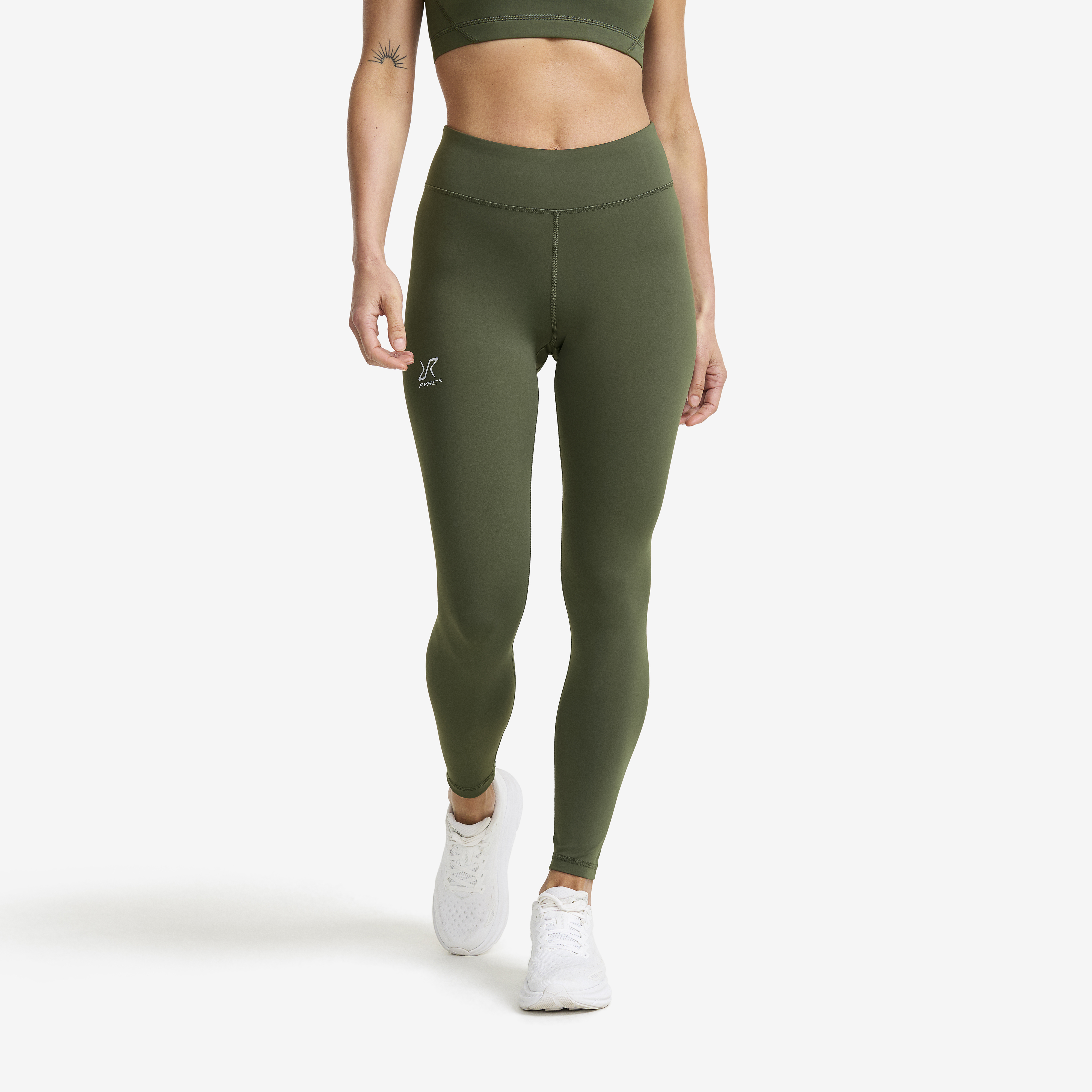 Flow High-waisted Leggings Dam Kambaba Green, :M