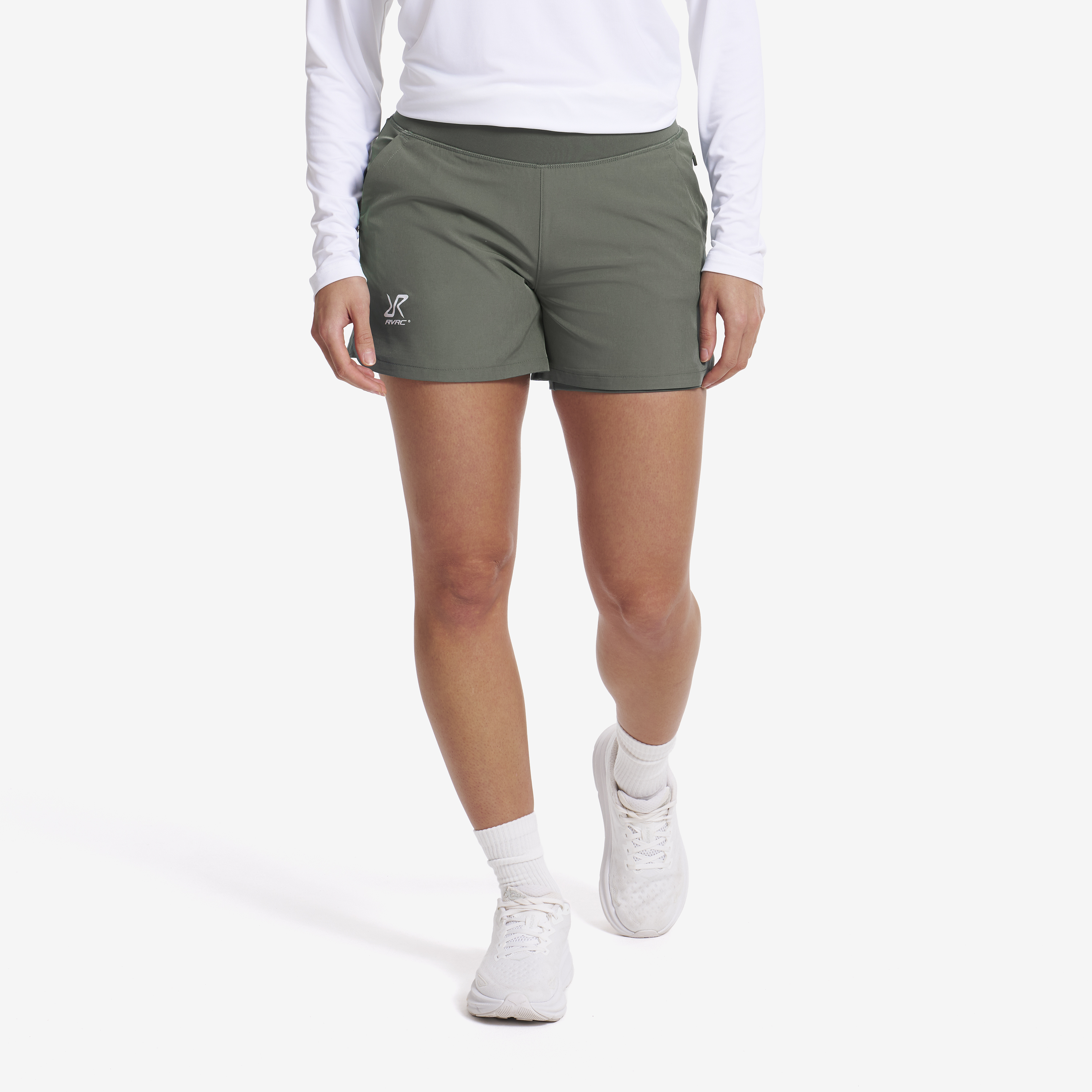 Rise 2-in-1 Shorts Balsam Green Damen,