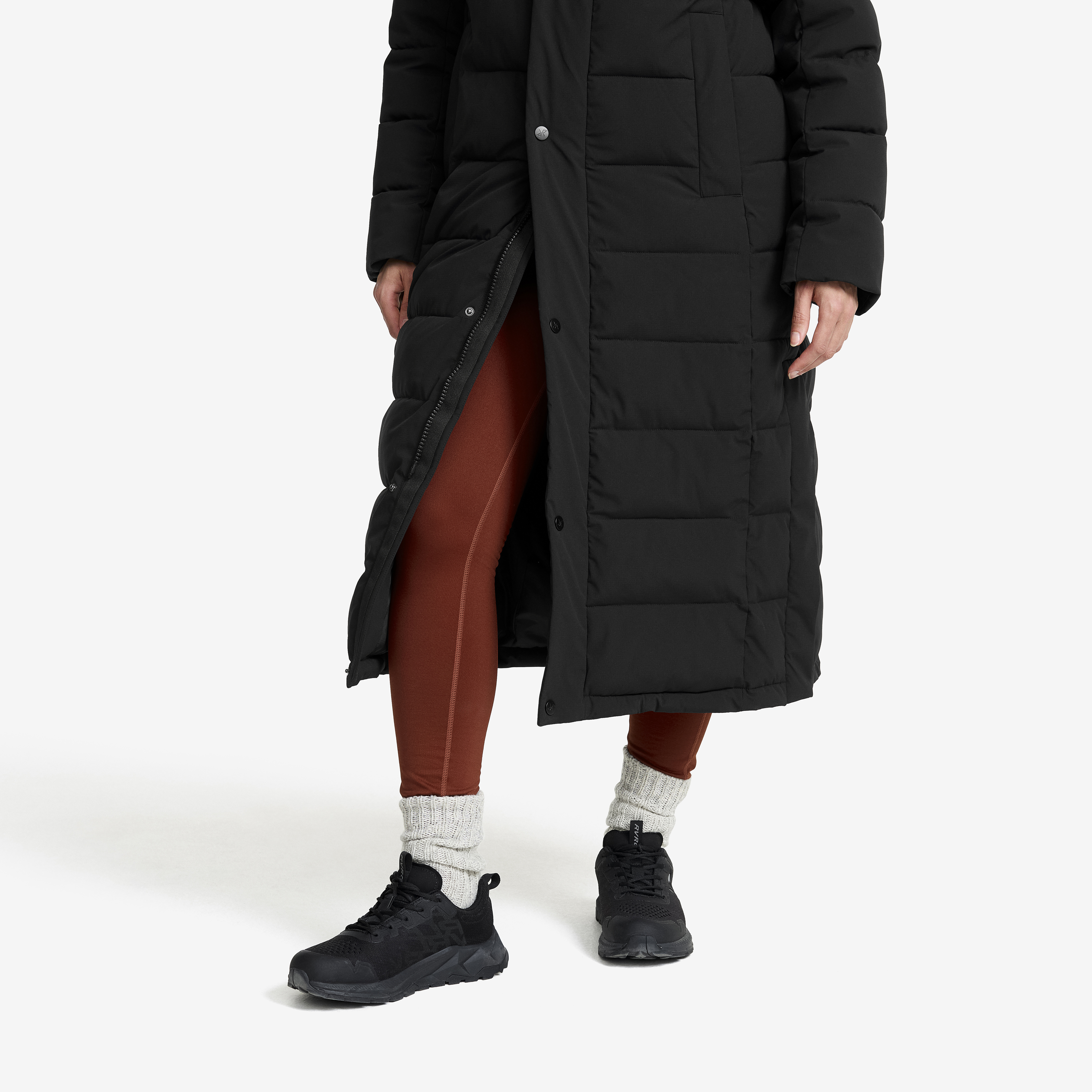 Scenic Insulated Long Parka Damskie Black | RevolutionRace