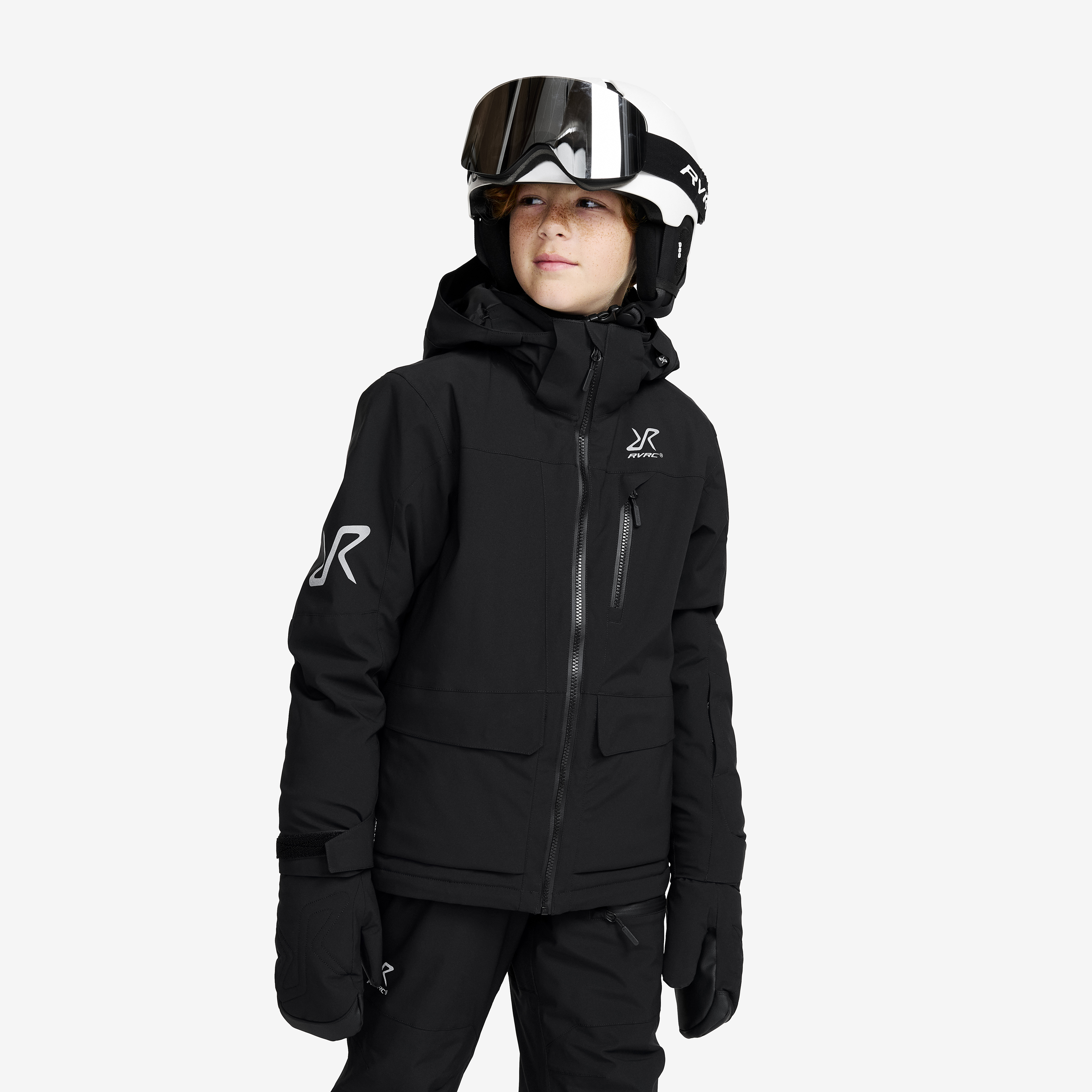 Halo 2L Insulated Ski Jacket Black Dla Nastolatków,
